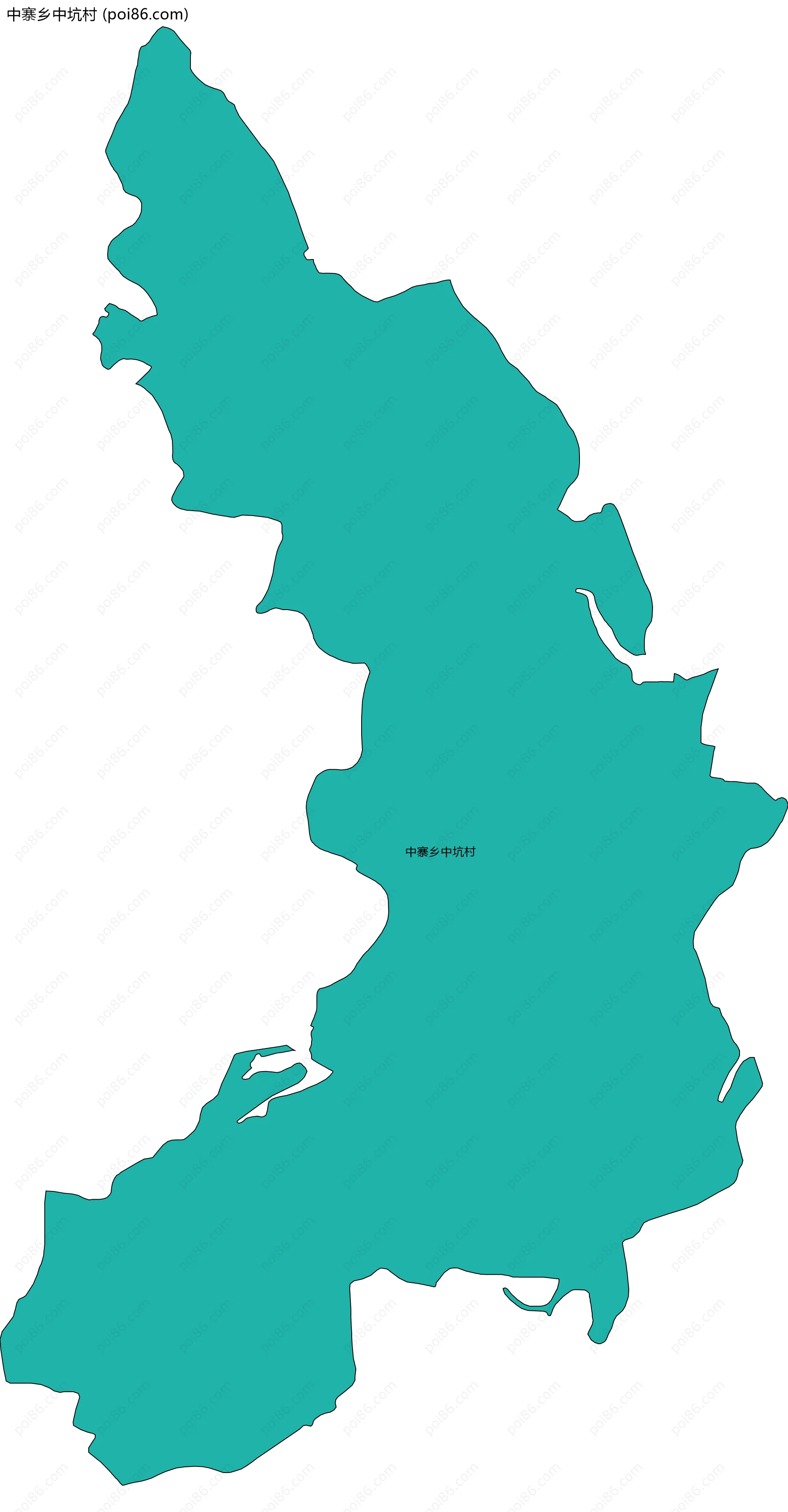 中寨乡中坑村边界地图