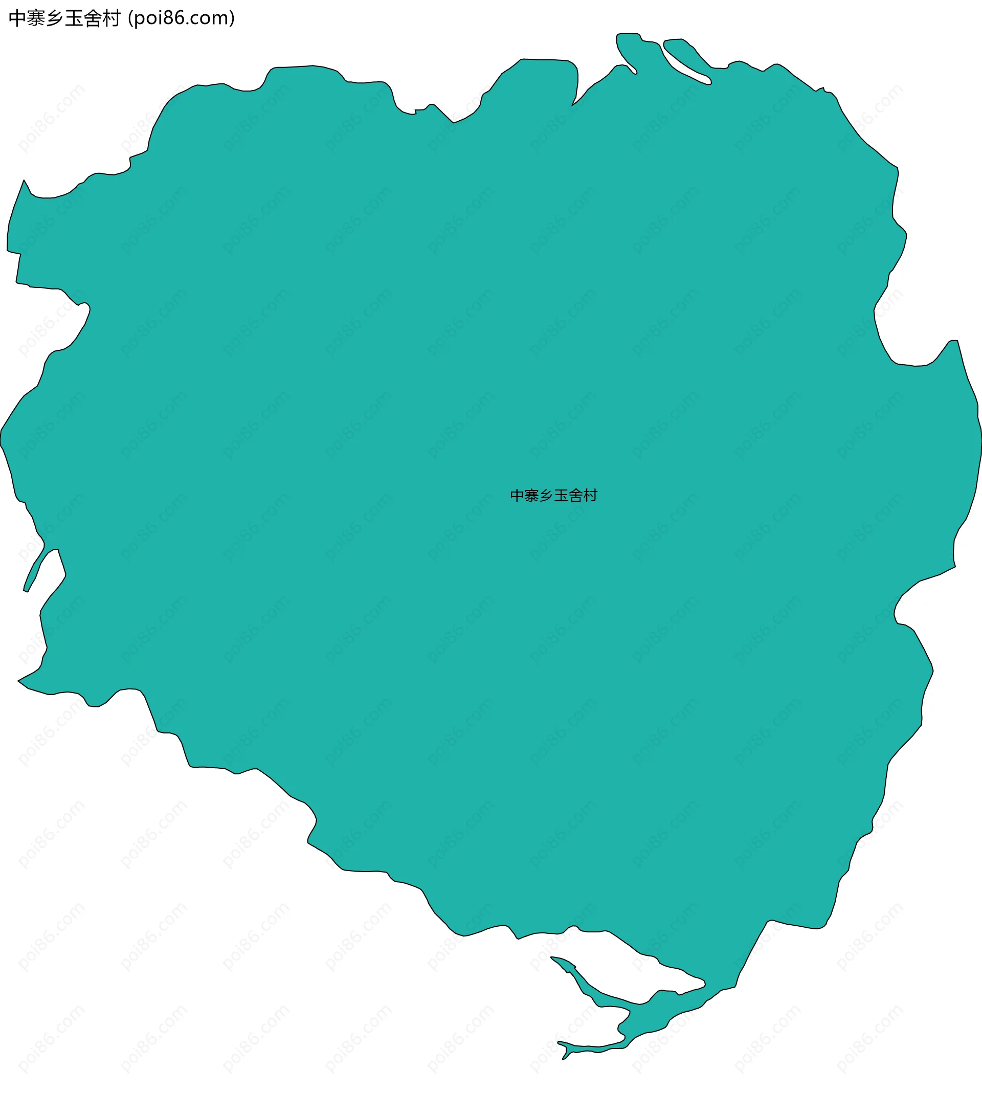 中寨乡玉舍村边界地图