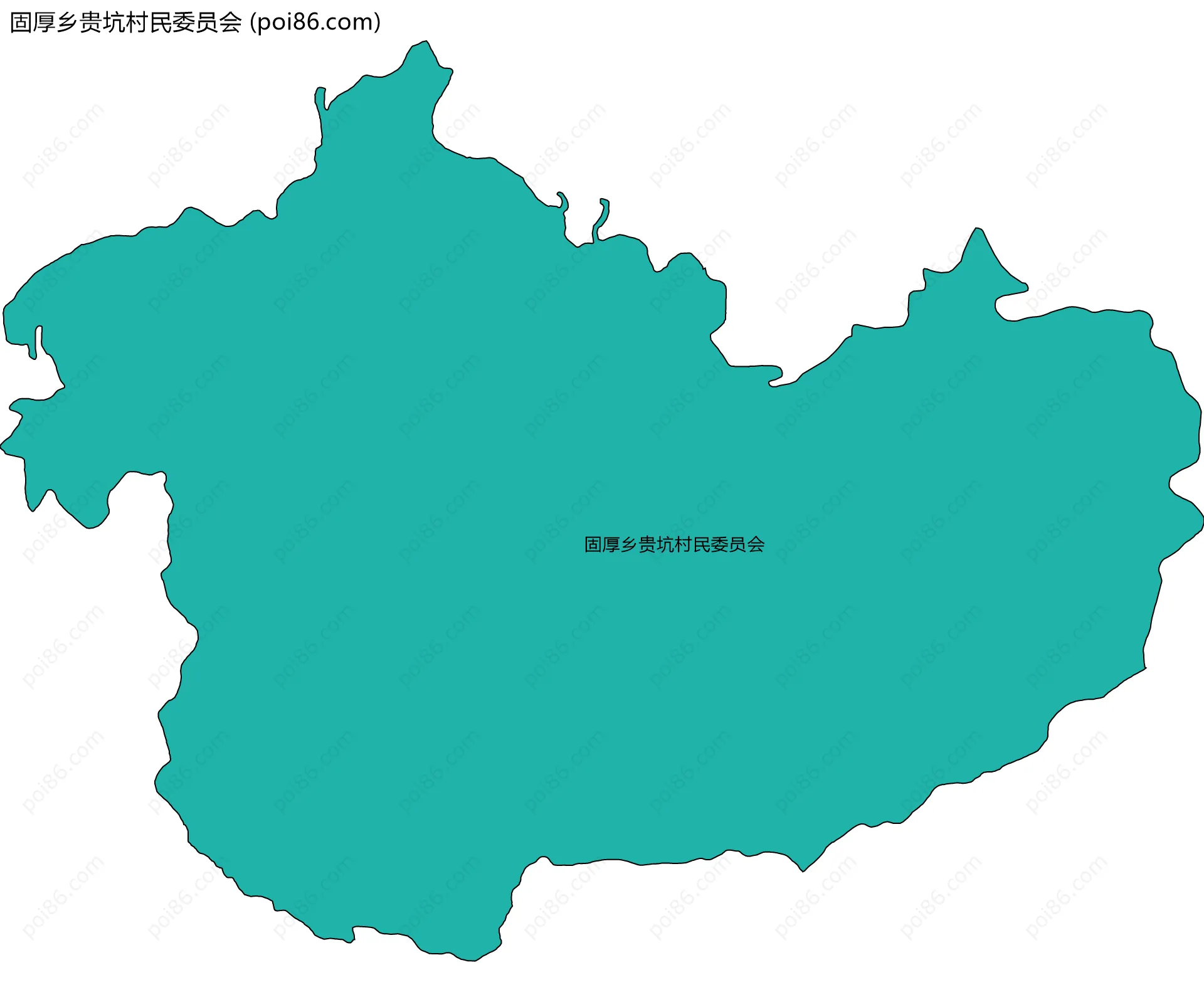 固厚乡贵坑村民委员会边界地图