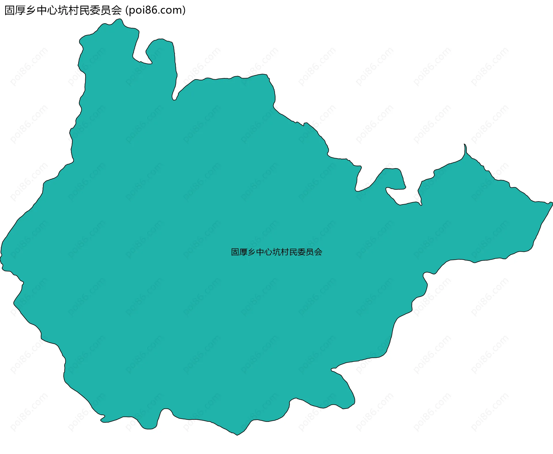 固厚乡中心坑村民委员会边界地图