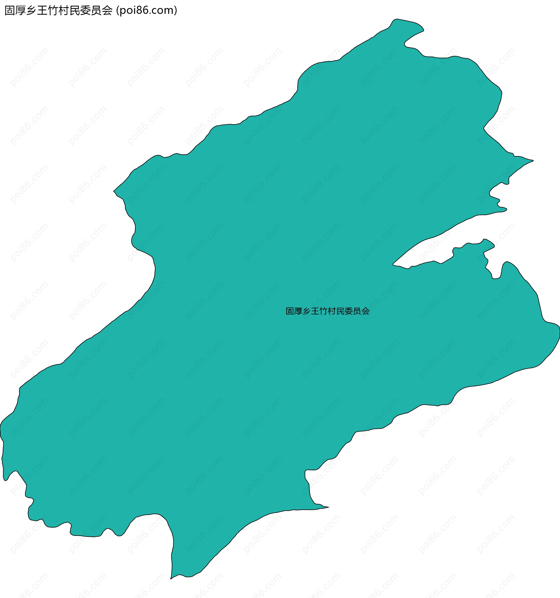 固厚乡王竹村民委员会边界地图