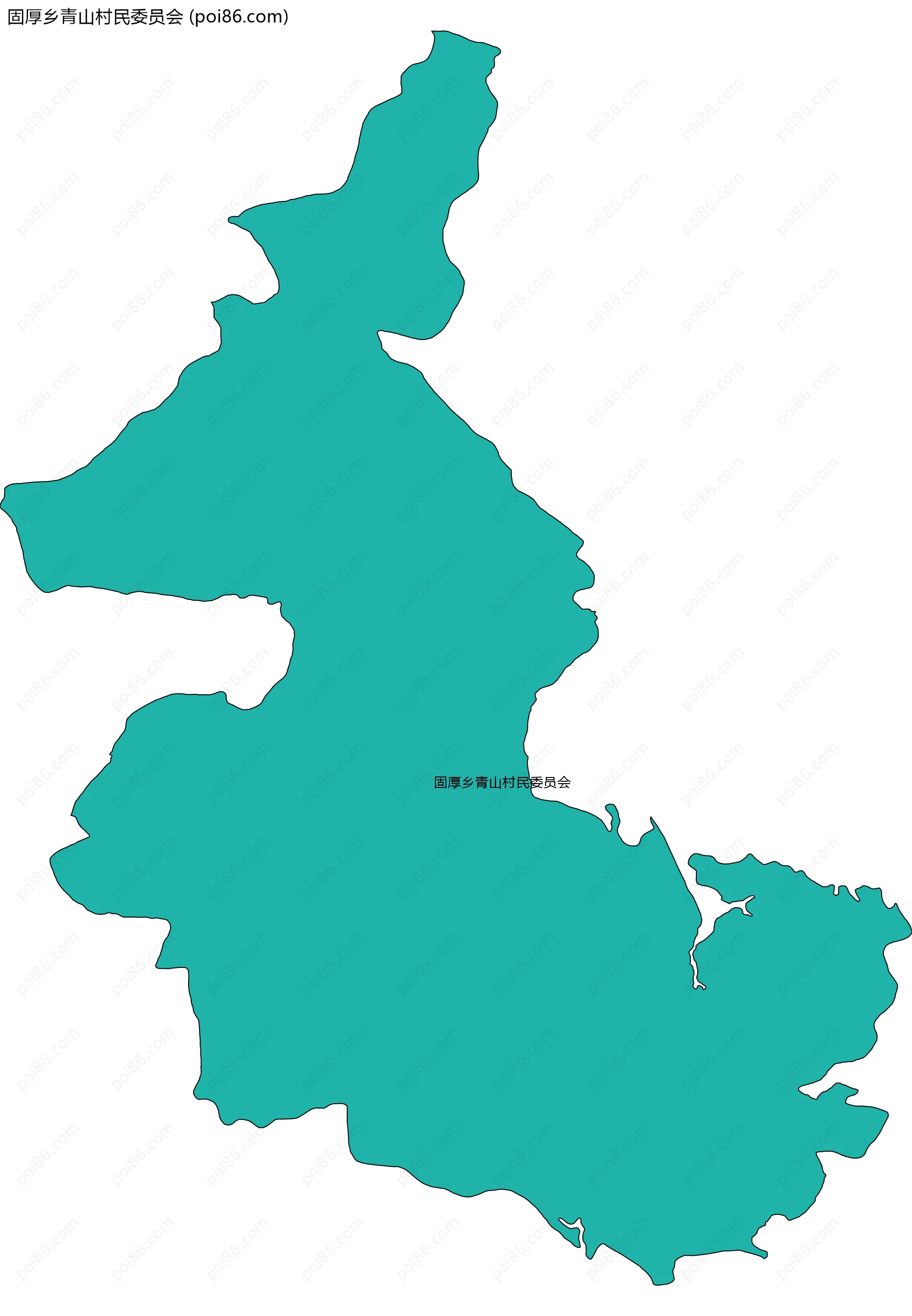 固厚乡青山村民委员会边界地图