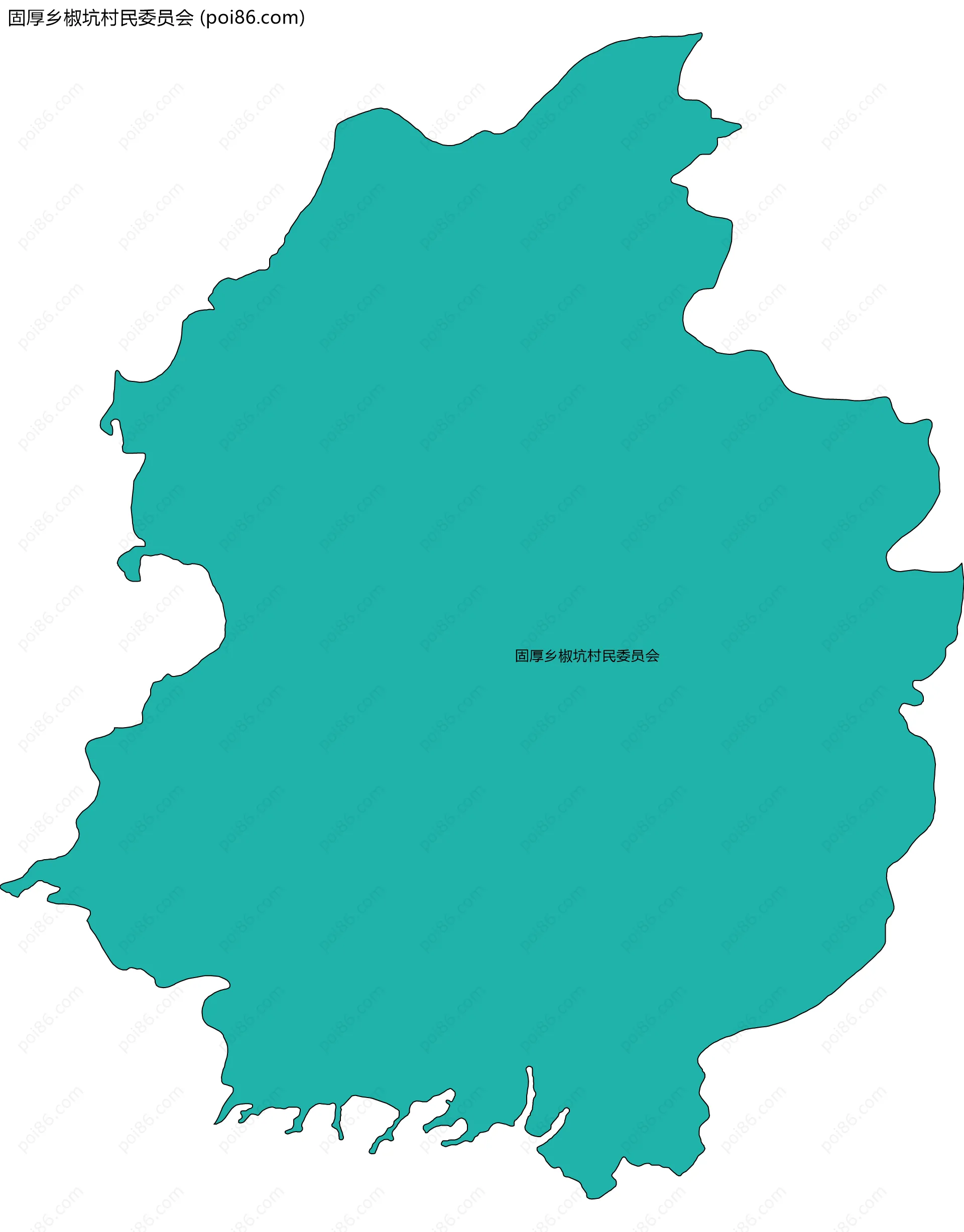 固厚乡椒坑村民委员会边界地图