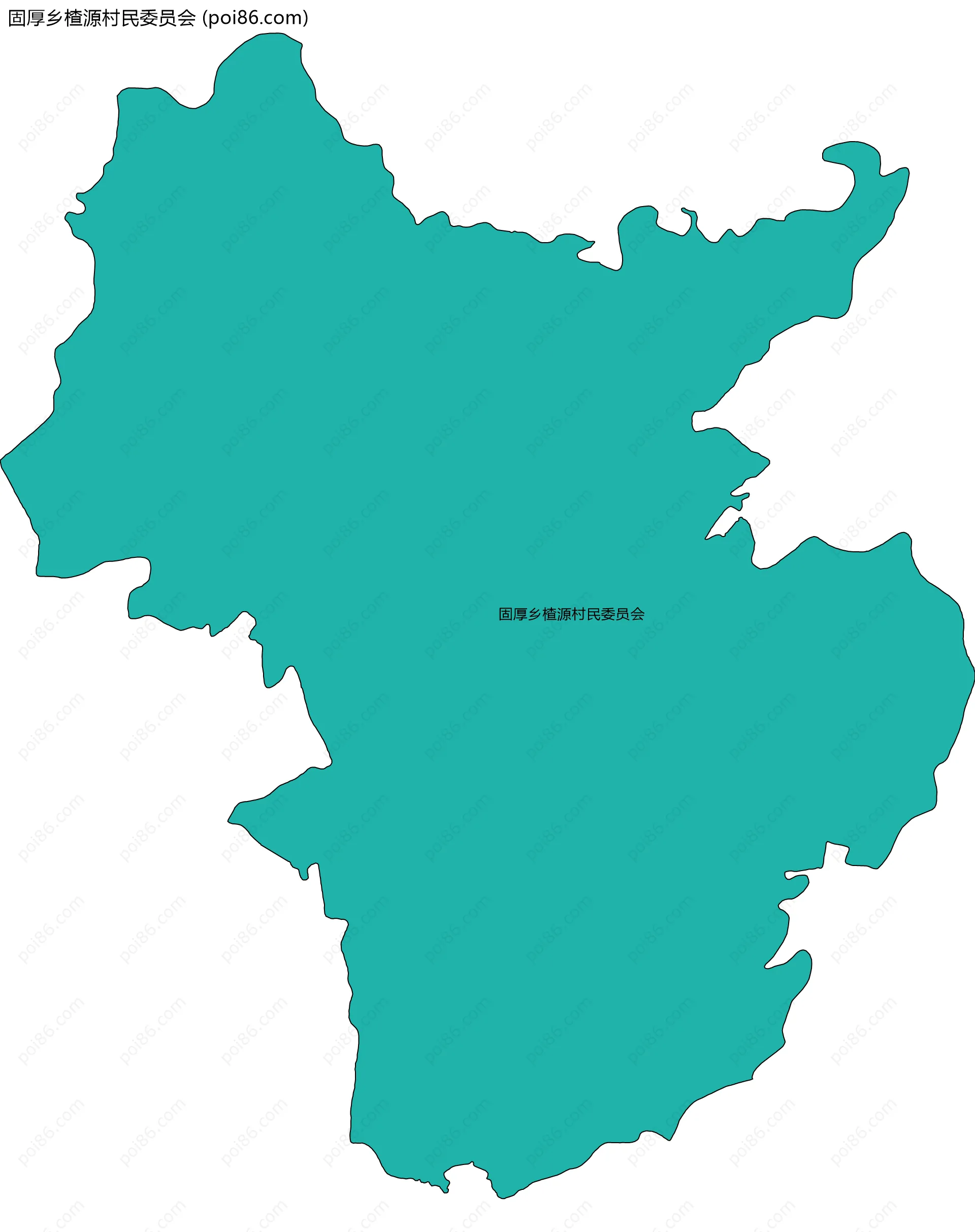 固厚乡楂源村民委员会边界地图