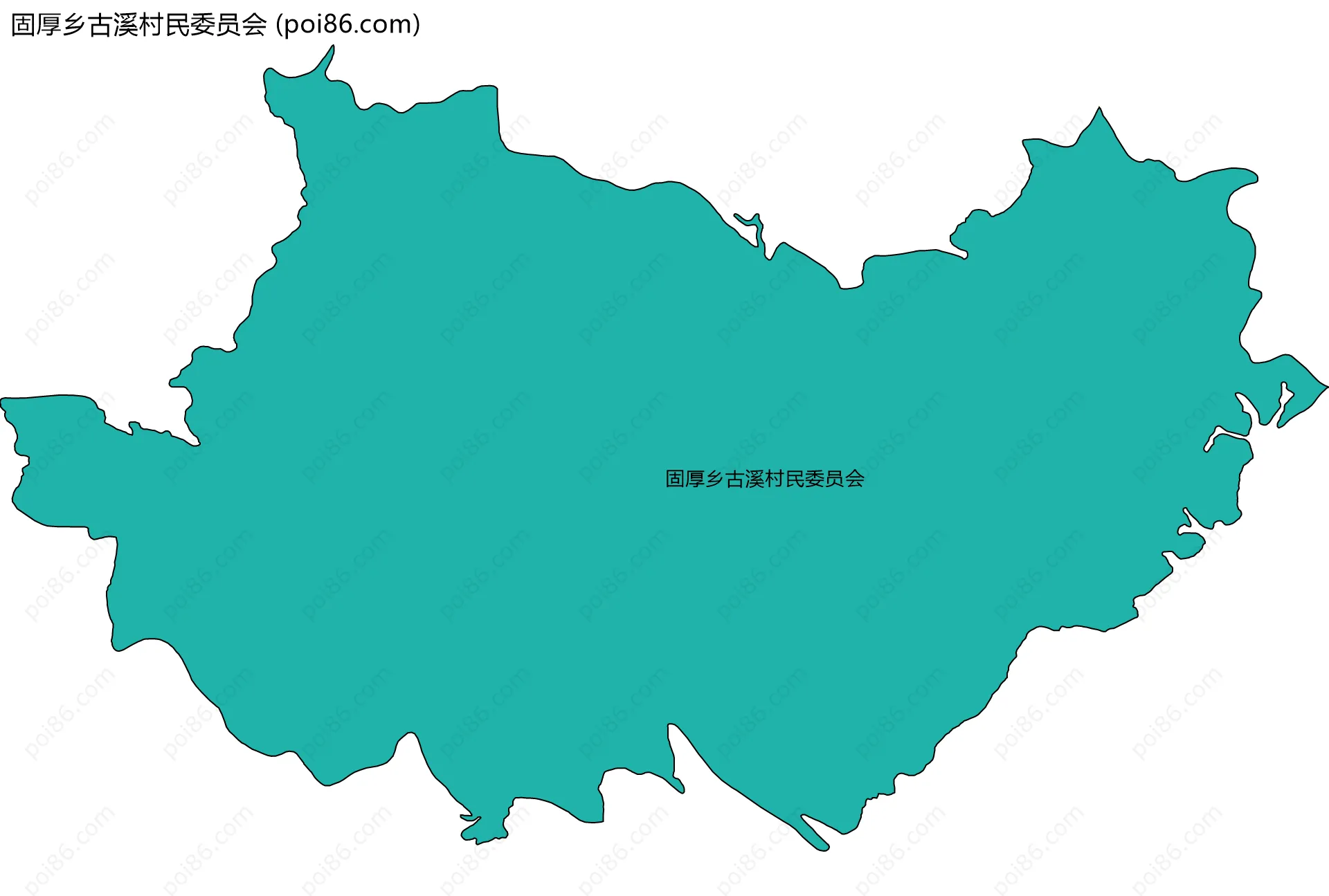 固厚乡古溪村民委员会边界地图