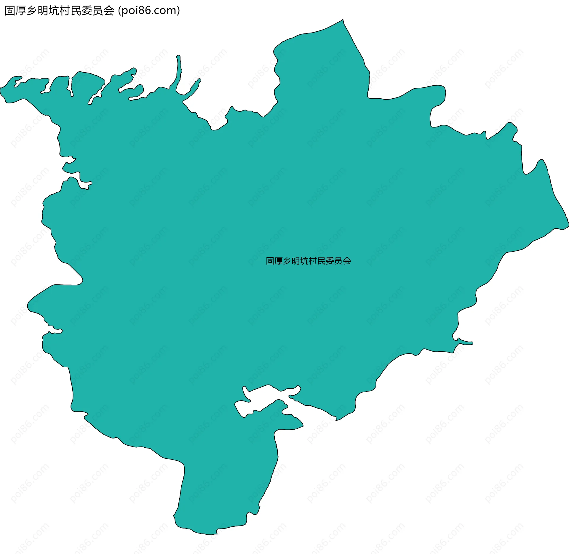 固厚乡明坑村民委员会边界地图