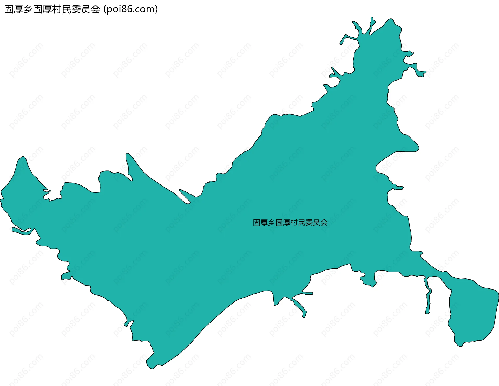固厚乡固厚村民委员会边界地图