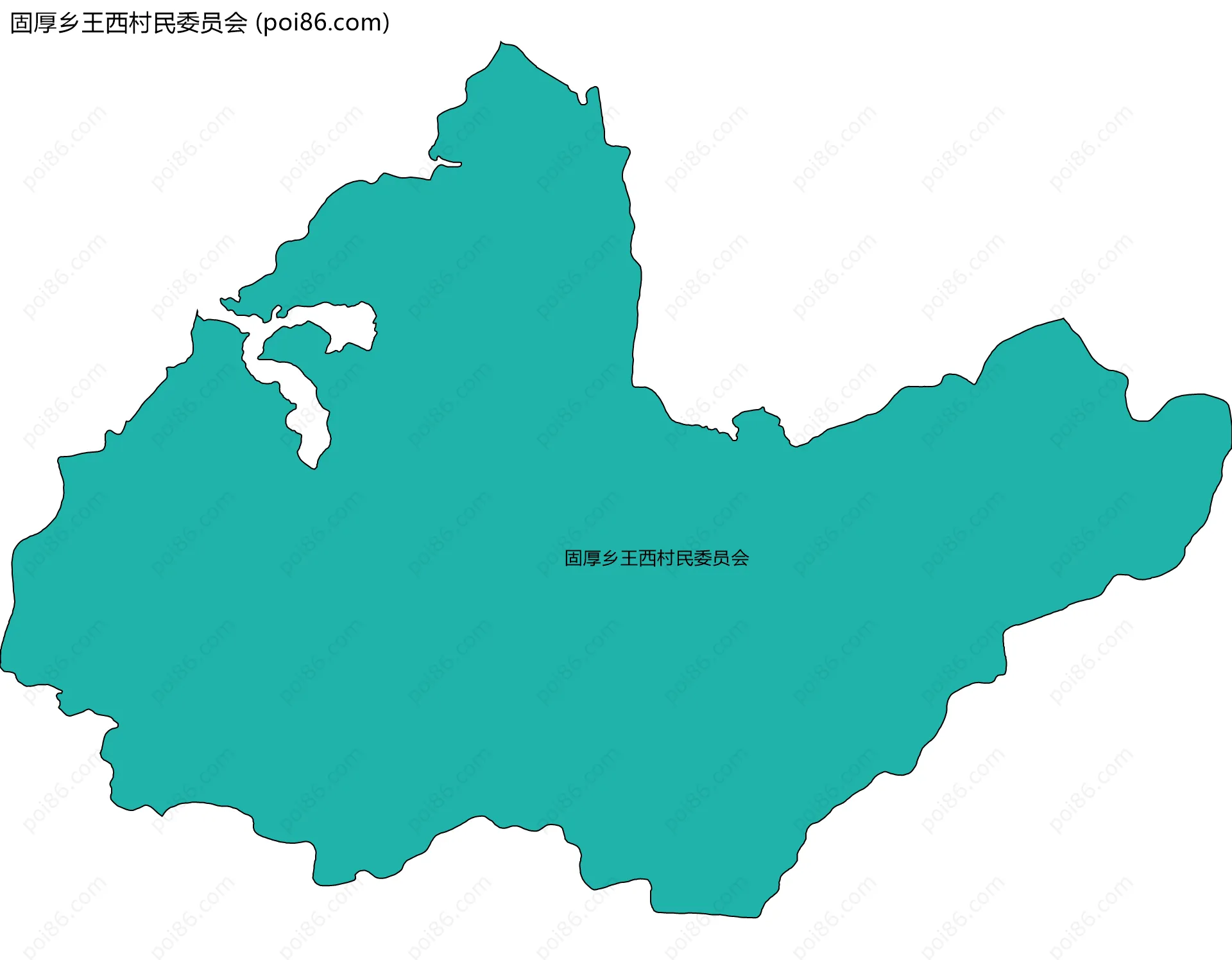 固厚乡王西村民委员会边界地图