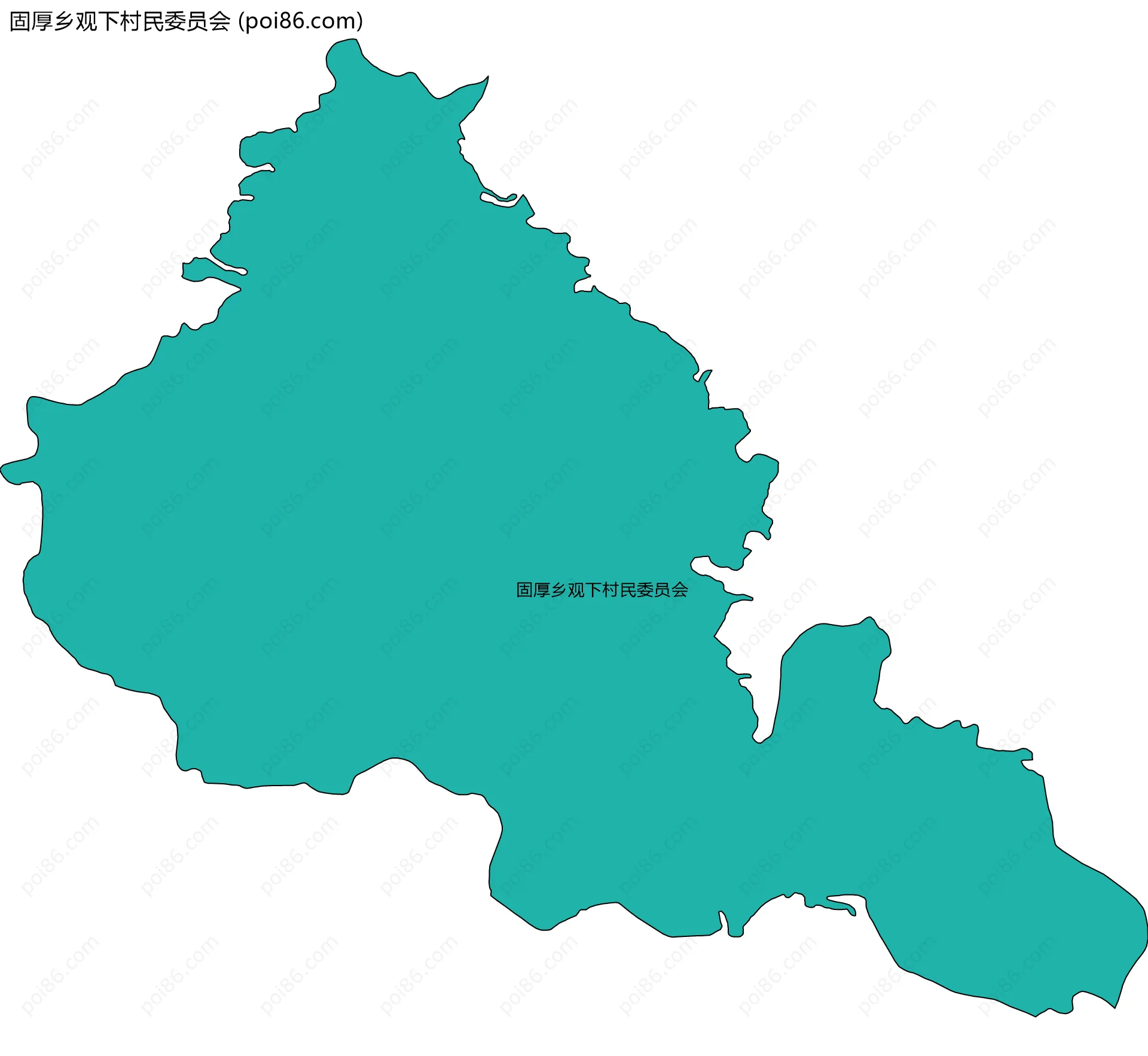 固厚乡观下村民委员会边界地图