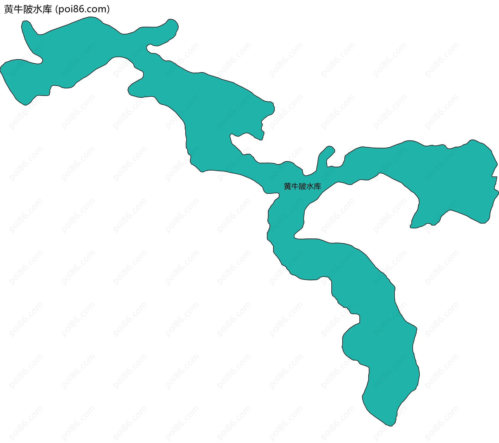 黄牛陂水库边界地图