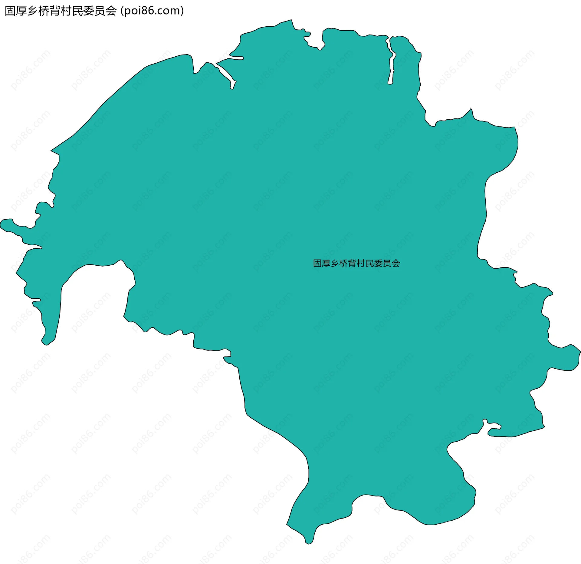 固厚乡桥背村民委员会边界地图