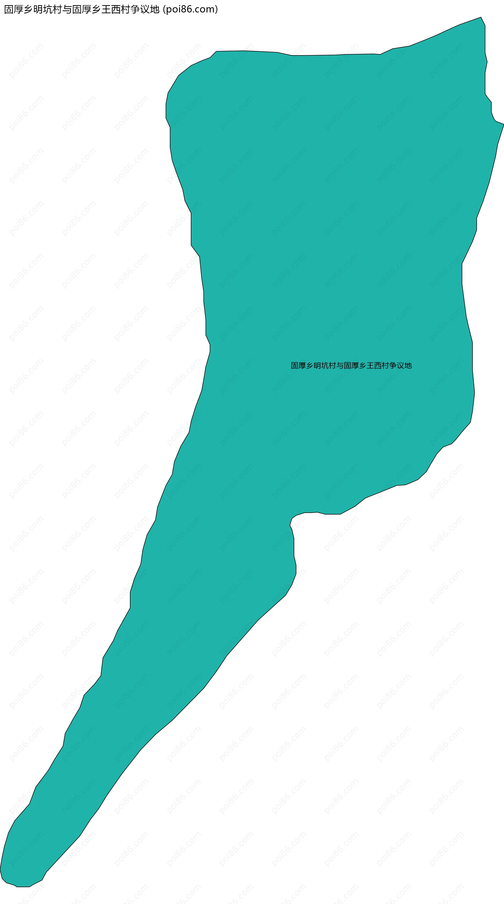 固厚乡明坑村与固厚乡王西村争议地边界地图