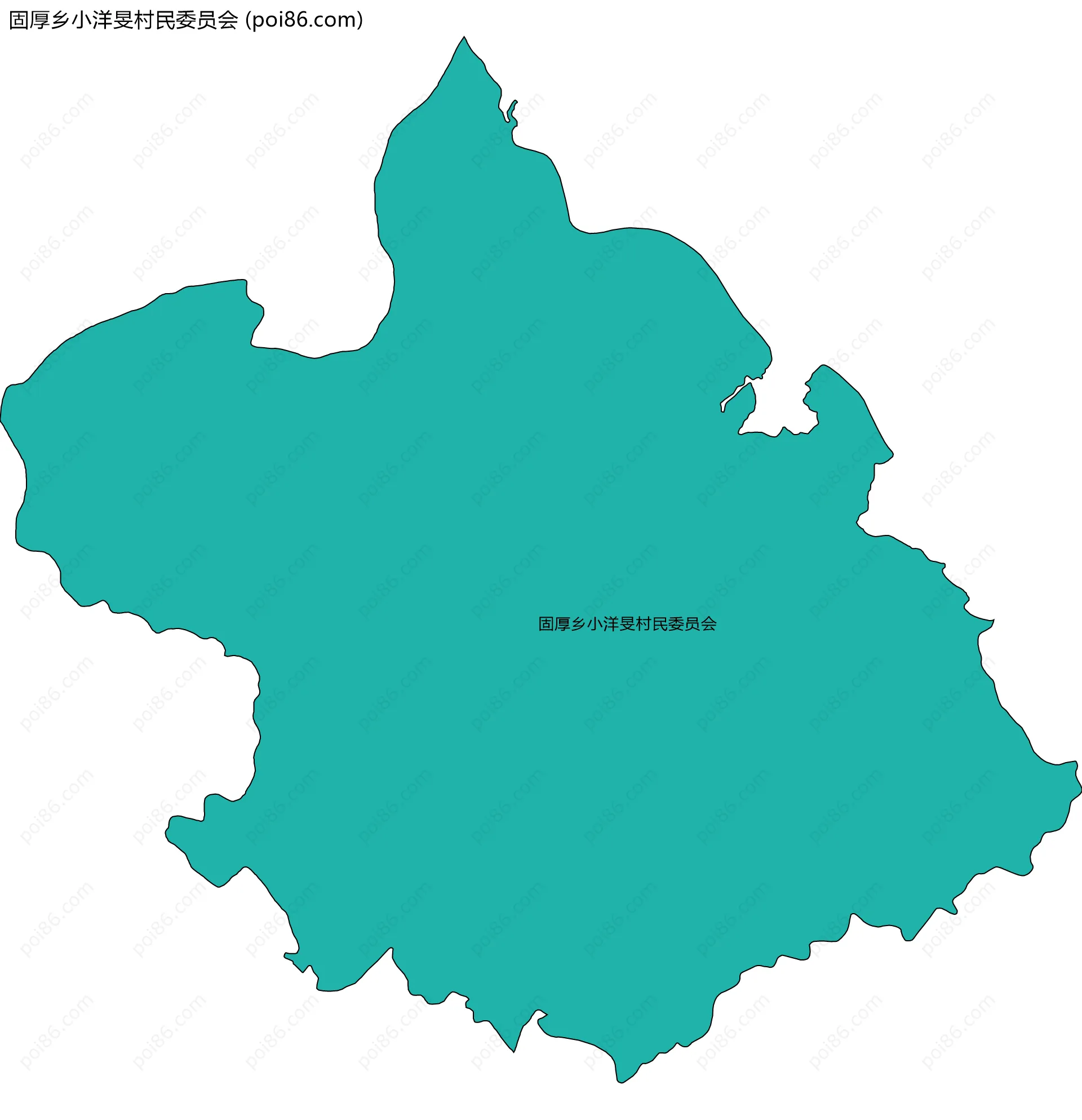 固厚乡小洋旻村民委员会边界地图