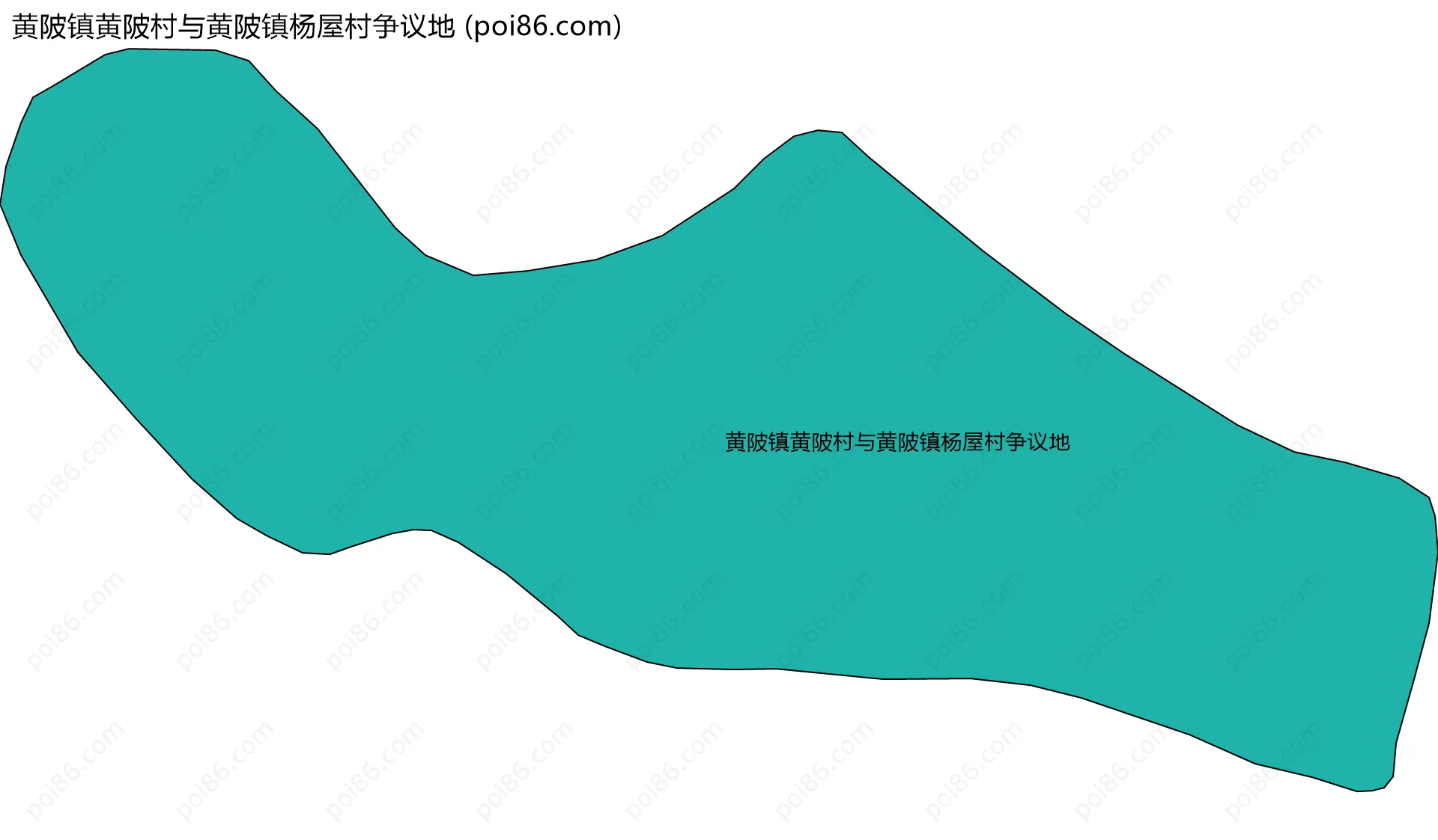 黄陂镇黄陂村与黄陂镇杨屋村争议地边界地图
