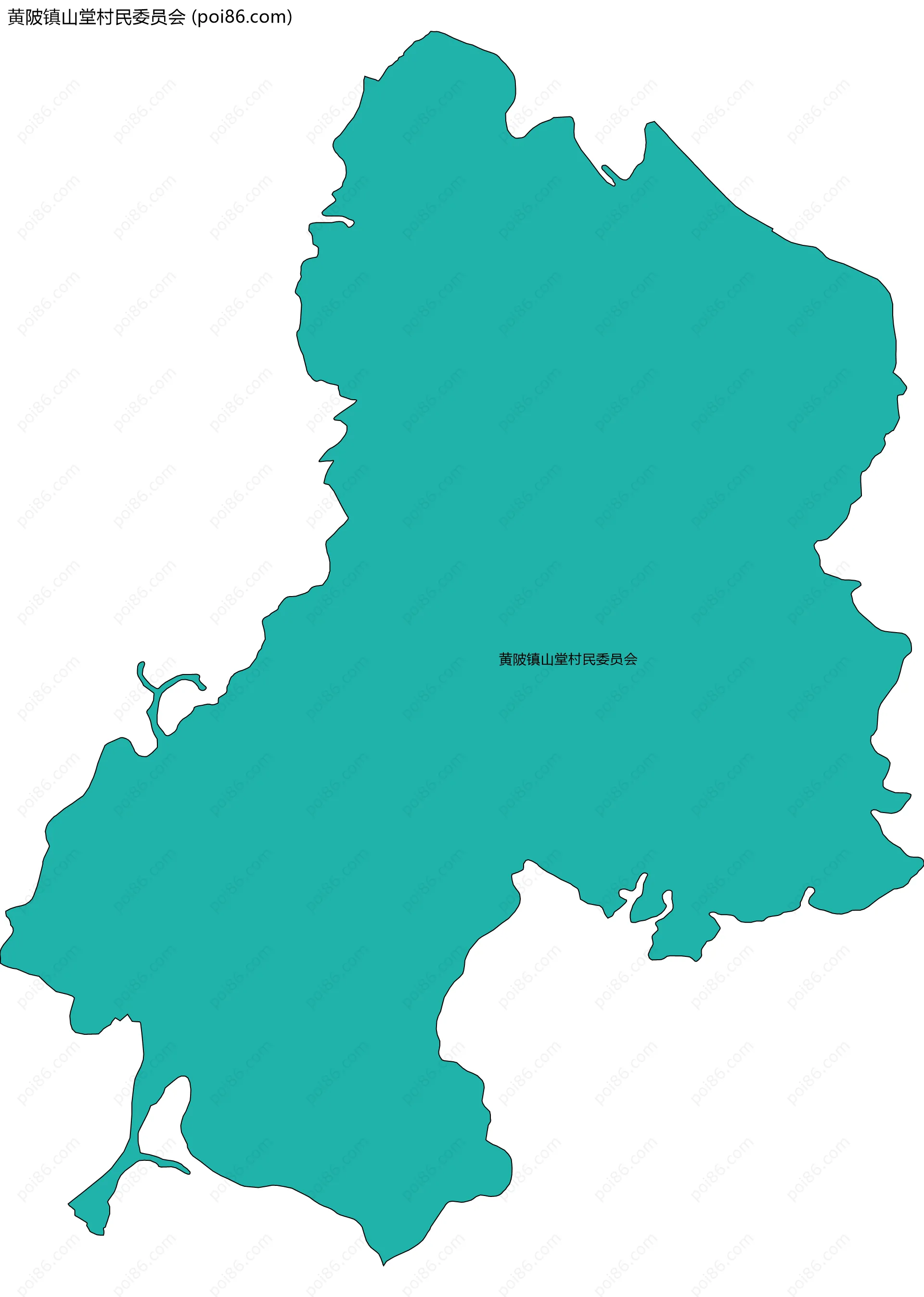 黄陂镇山堂村民委员会边界地图