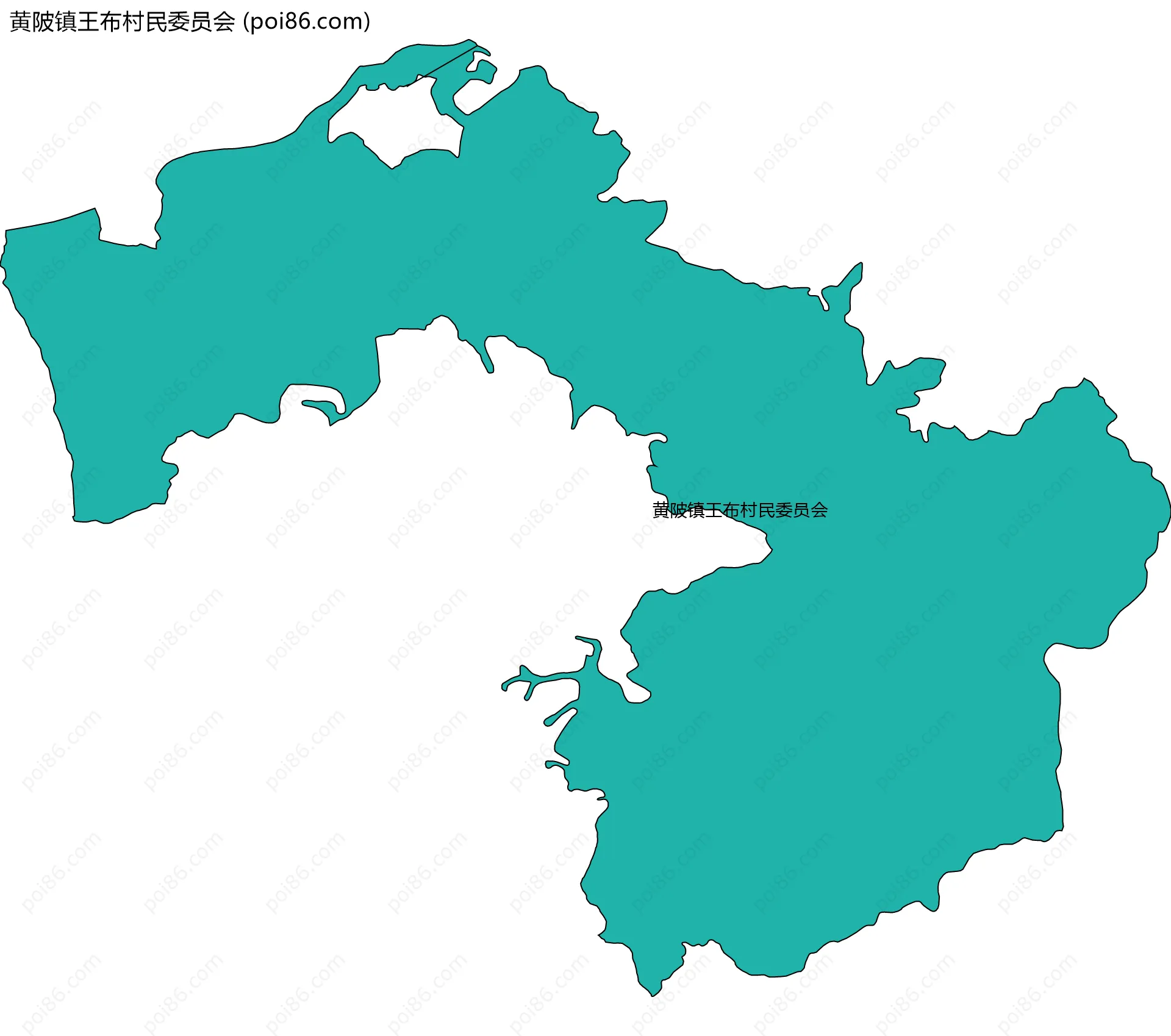 黄陂镇王布村民委员会边界地图