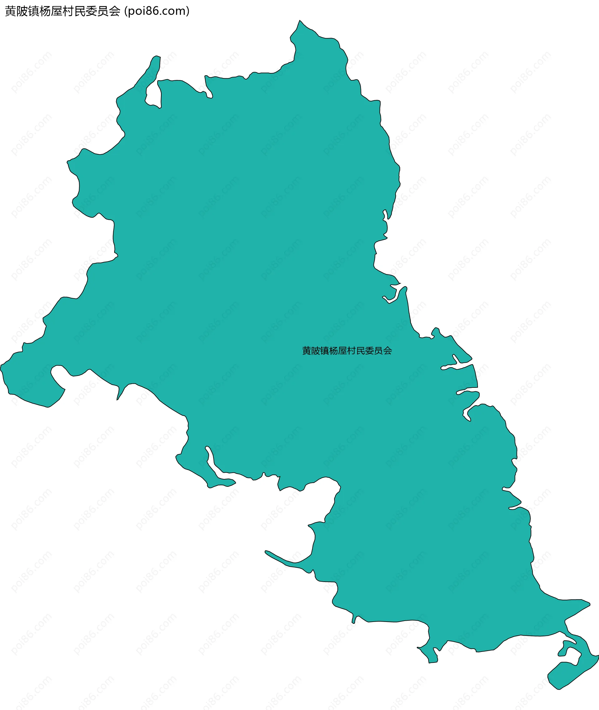 黄陂镇杨屋村民委员会边界地图