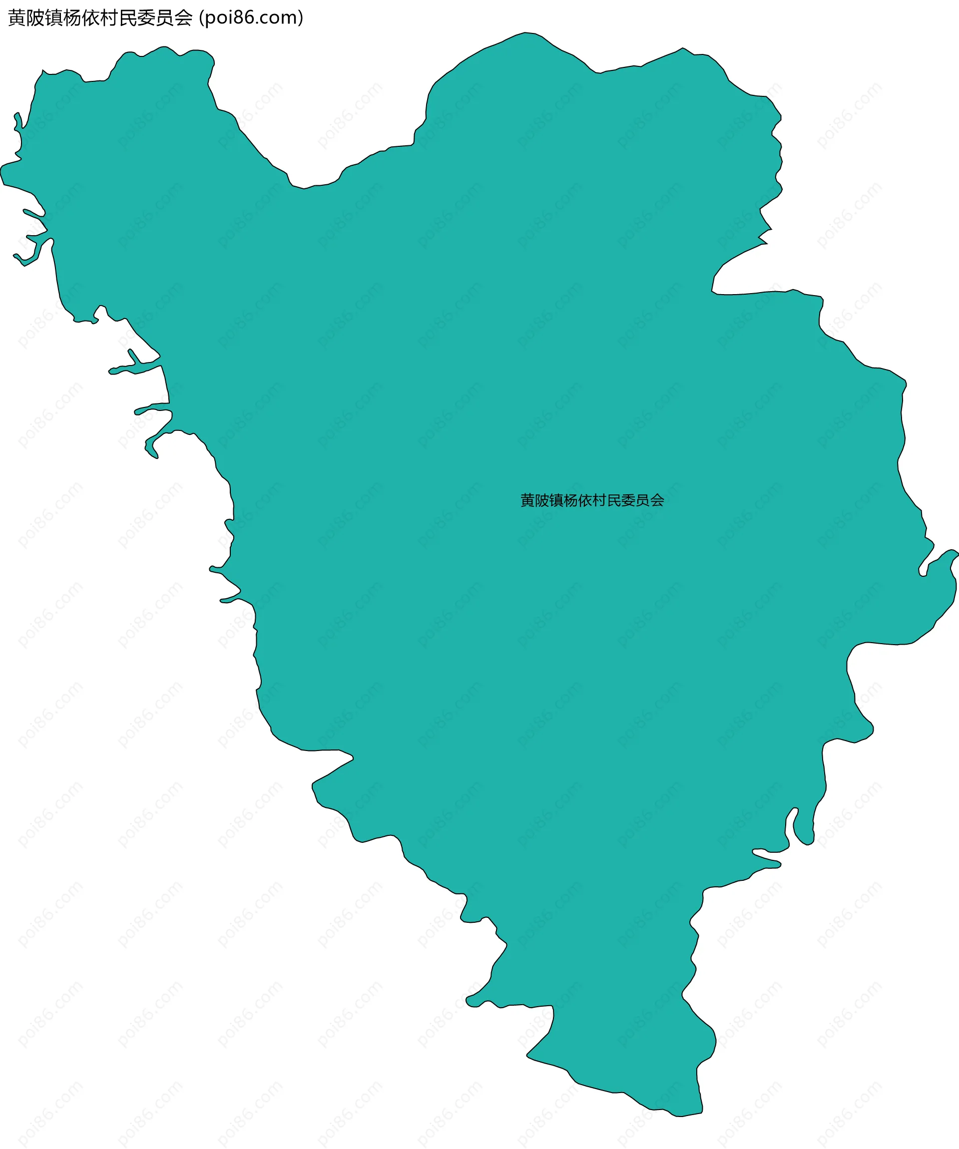 黄陂镇杨依村民委员会边界地图