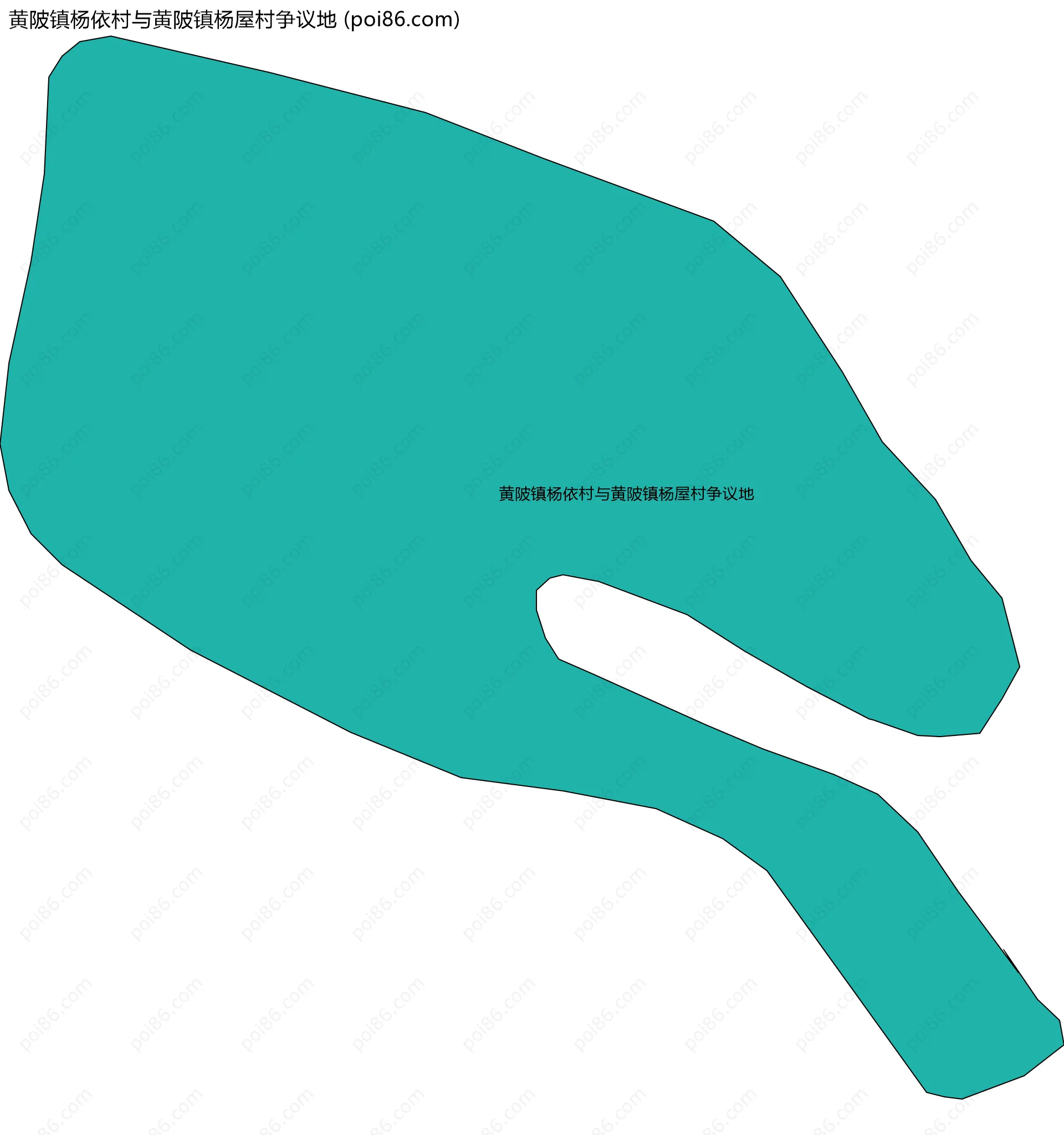 黄陂镇杨依村与黄陂镇杨屋村争议地边界地图