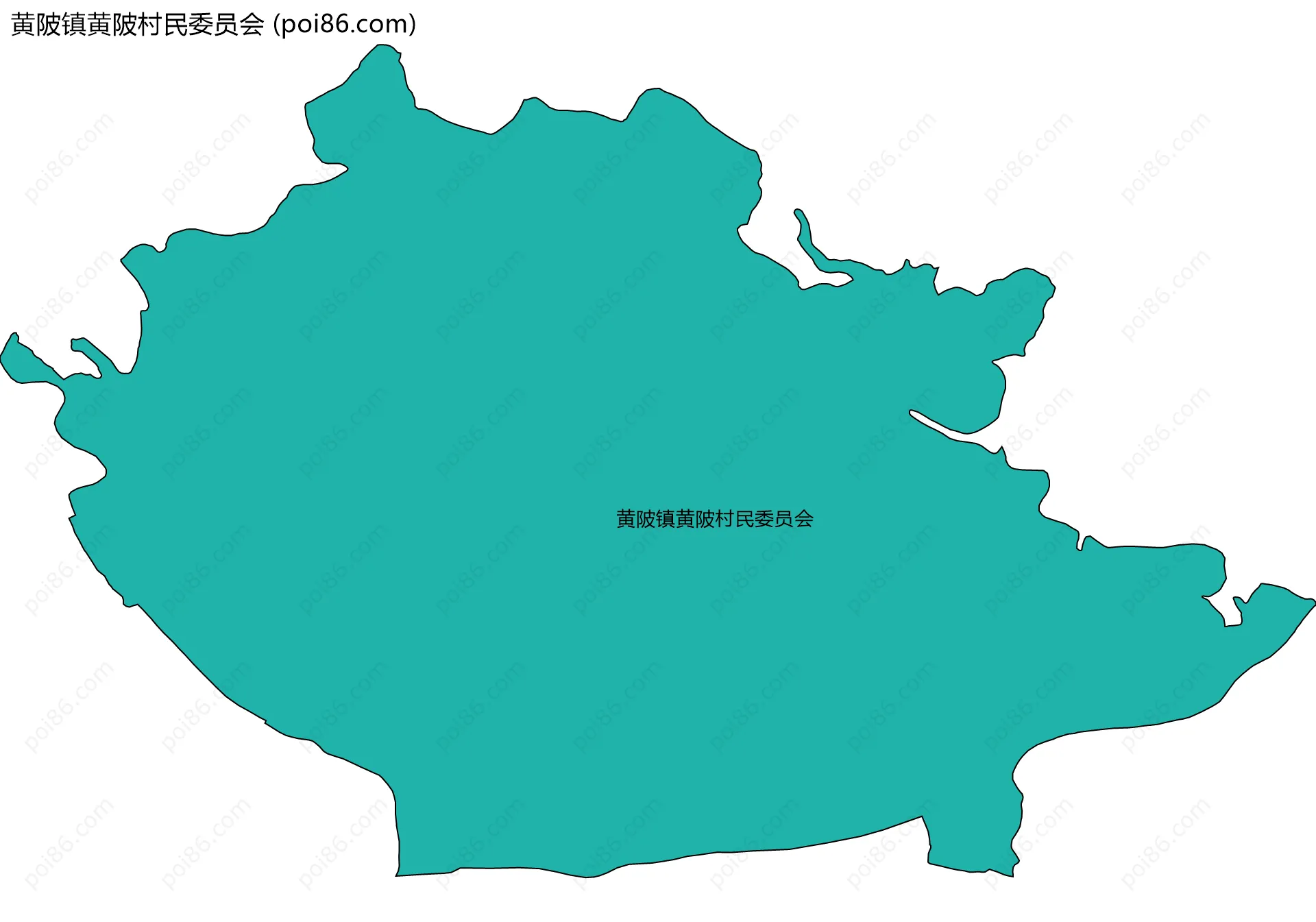 黄陂镇黄陂村民委员会边界地图