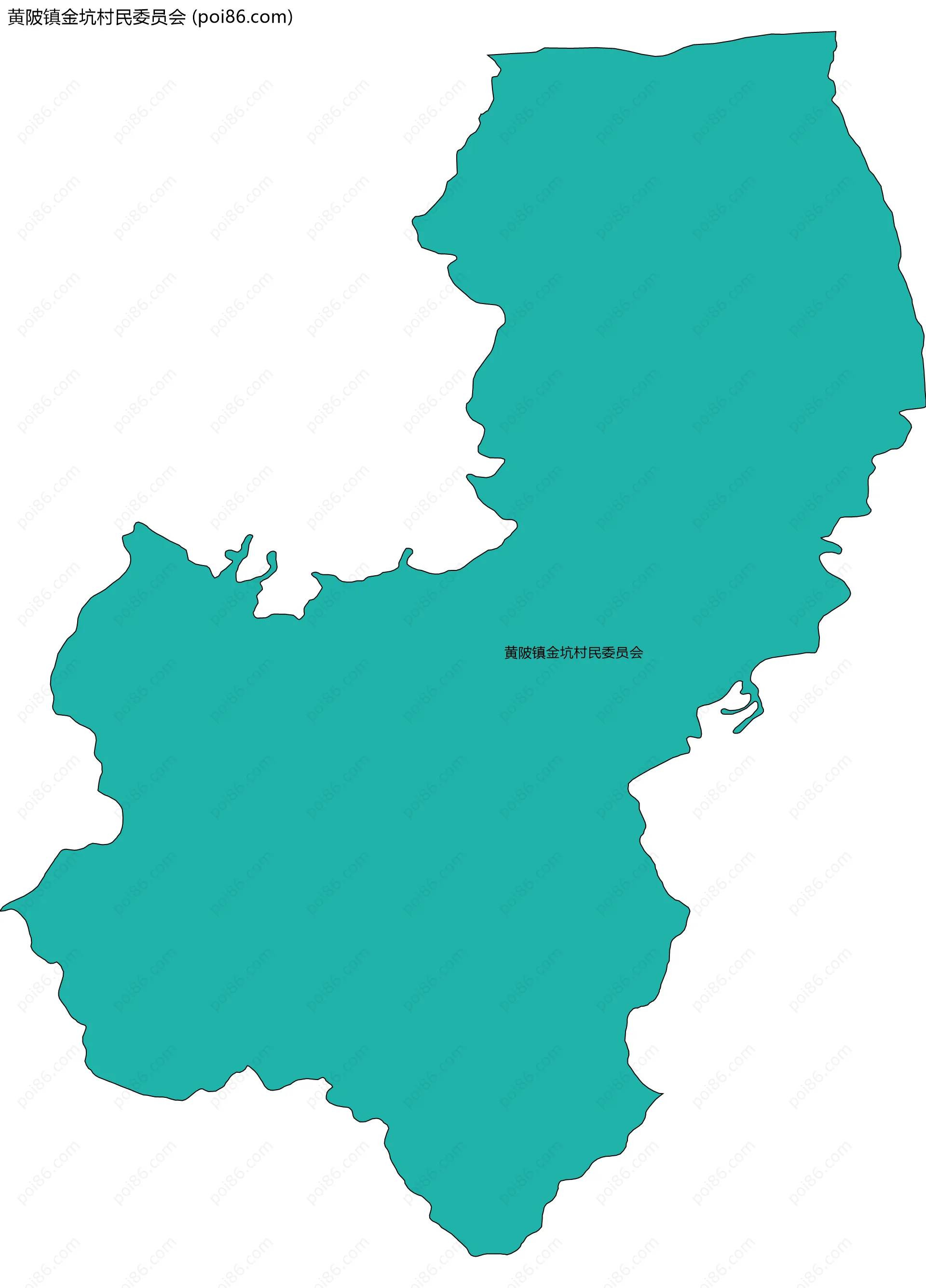 黄陂镇金坑村民委员会边界地图