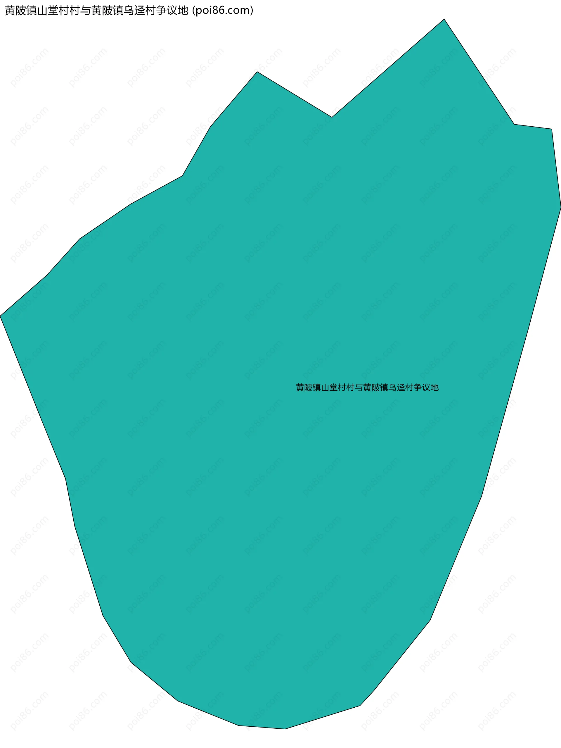 黄陂镇山堂村村与黄陂镇乌迳村争议地边界地图
