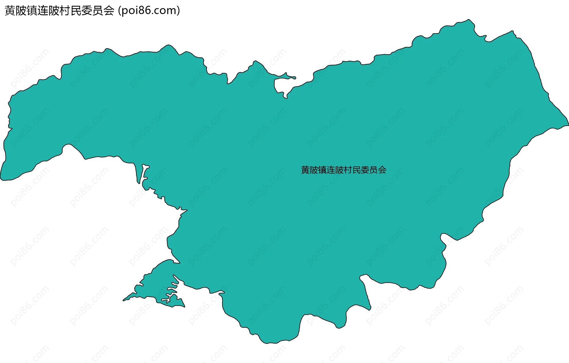 黄陂镇连陂村民委员会边界地图