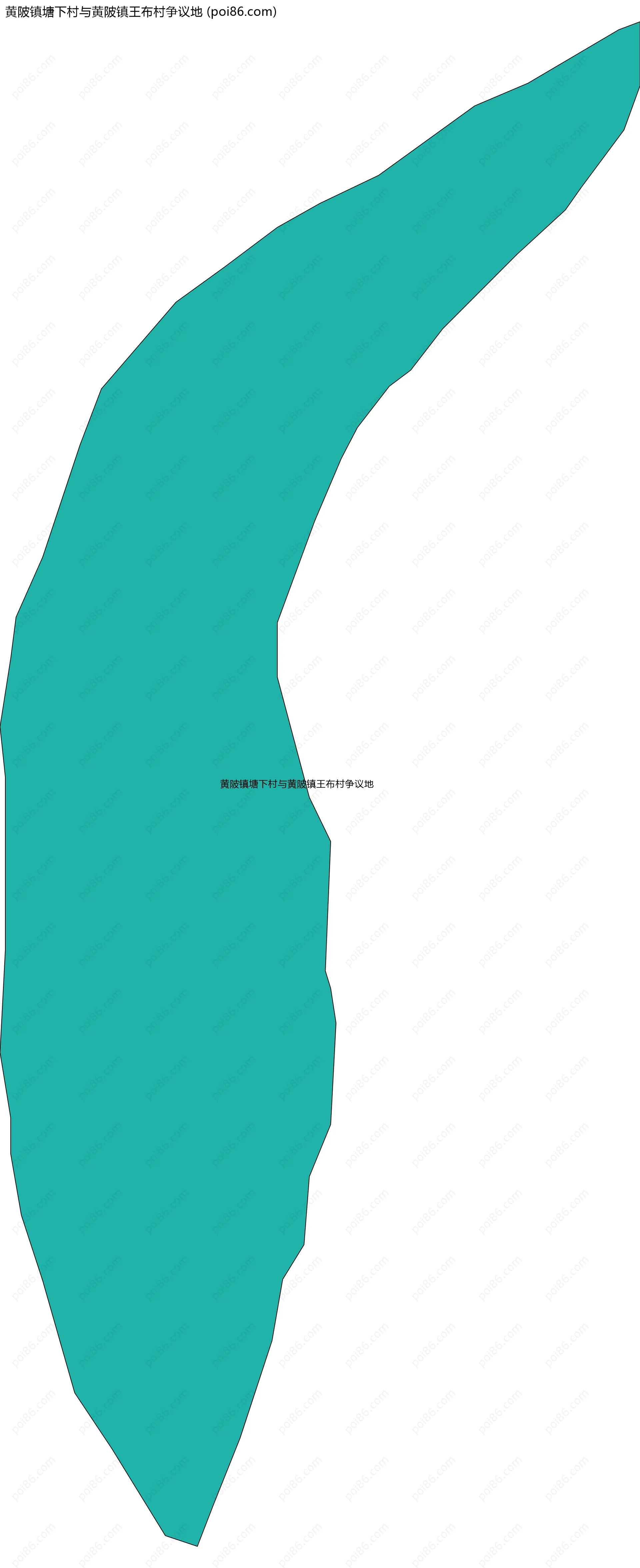 黄陂镇塘下村与黄陂镇王布村争议地边界地图