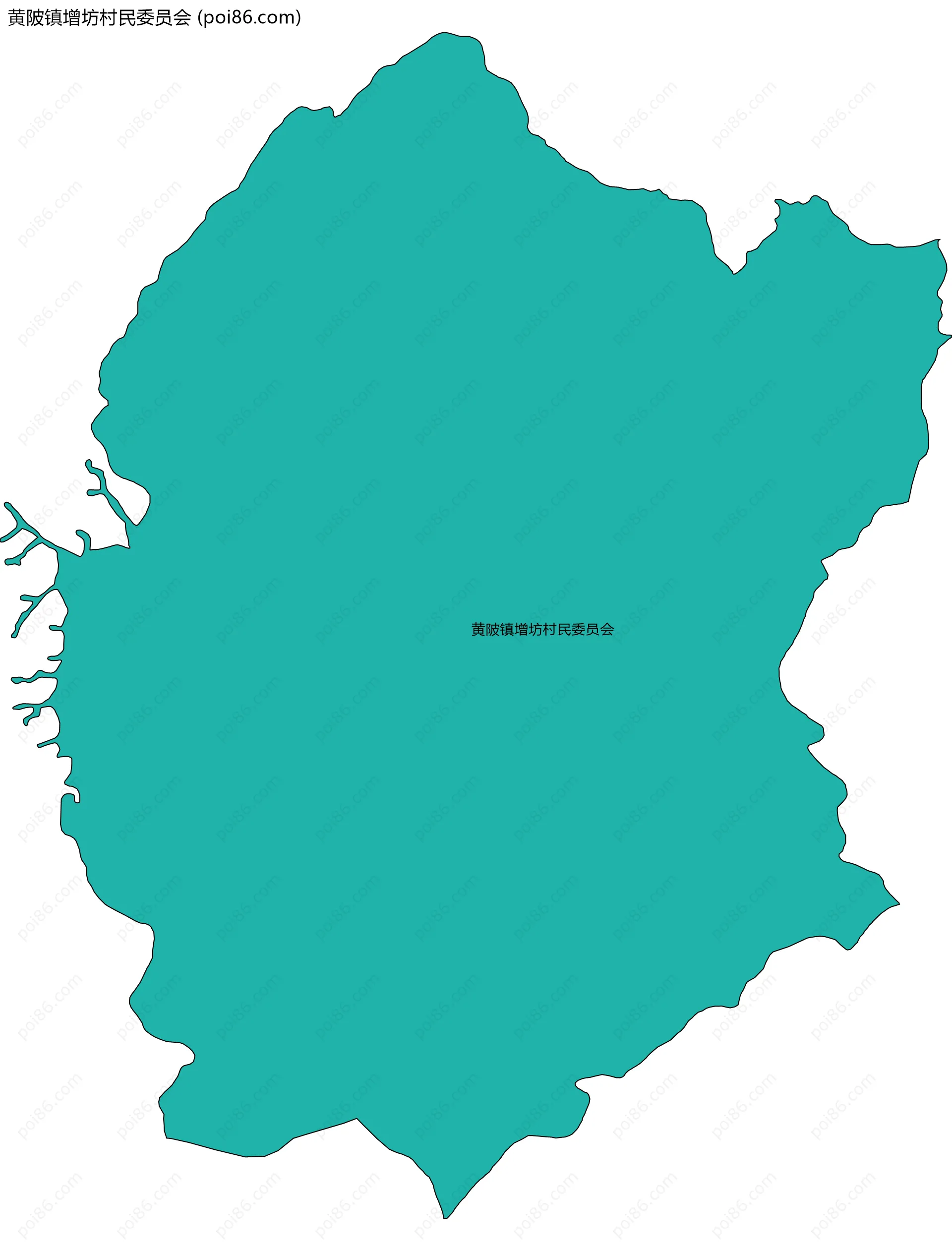 黄陂镇增坊村民委员会边界地图