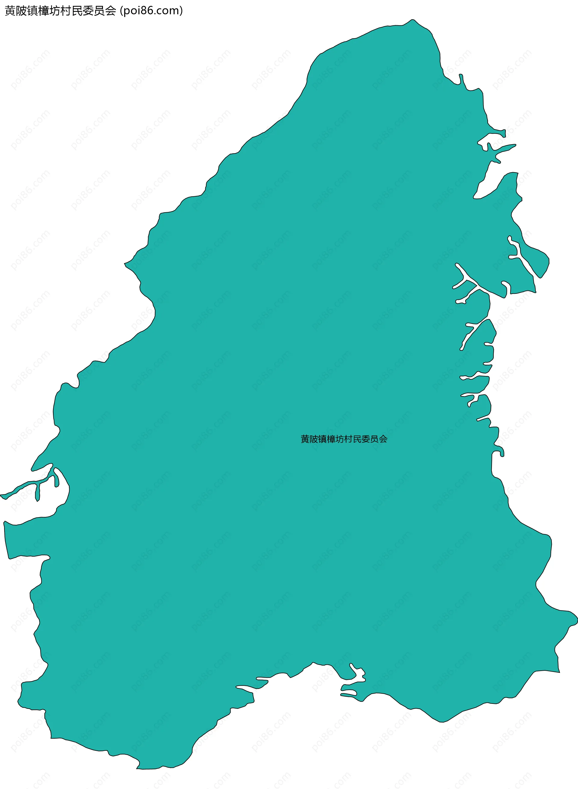 黄陂镇樟坊村民委员会边界地图