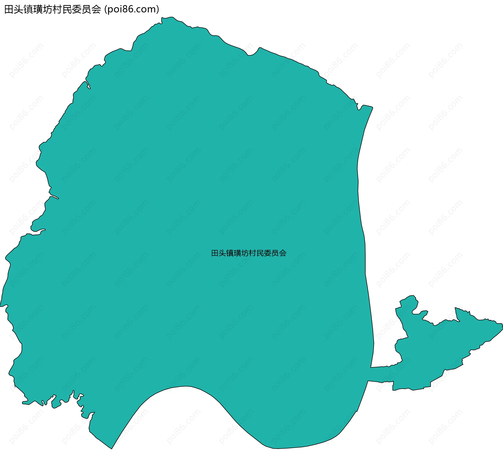 田头镇璜坊村民委员会边界地图