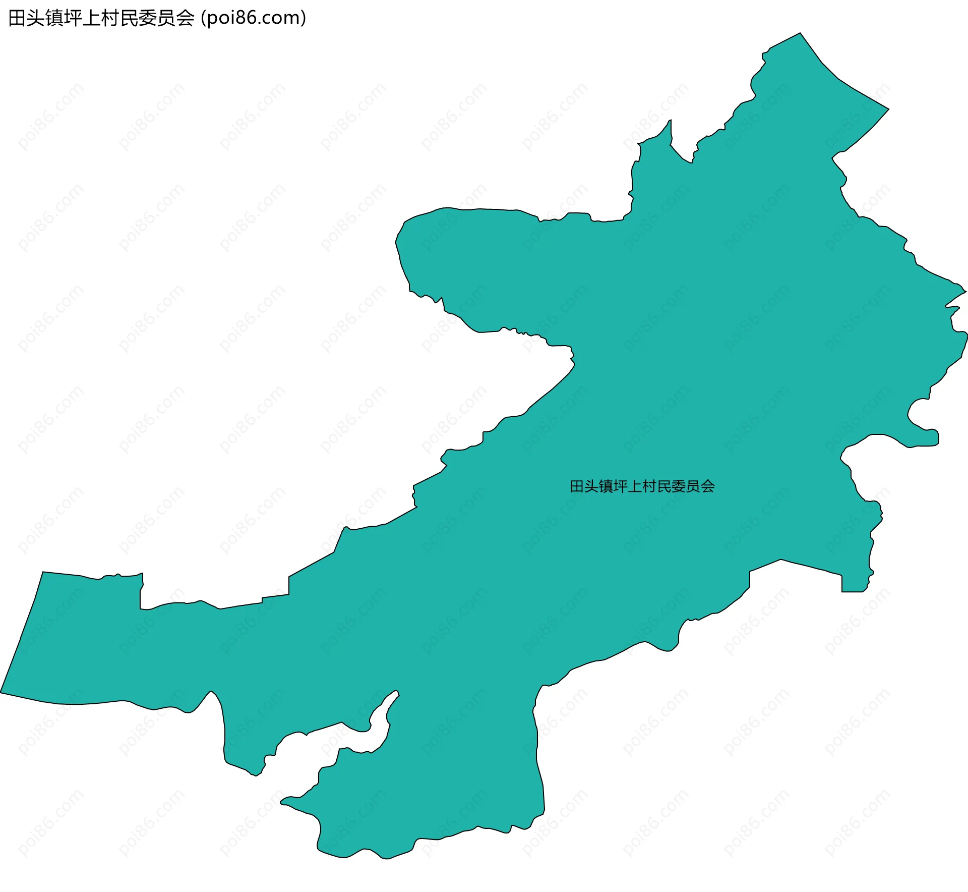 田头镇坪上村民委员会边界地图