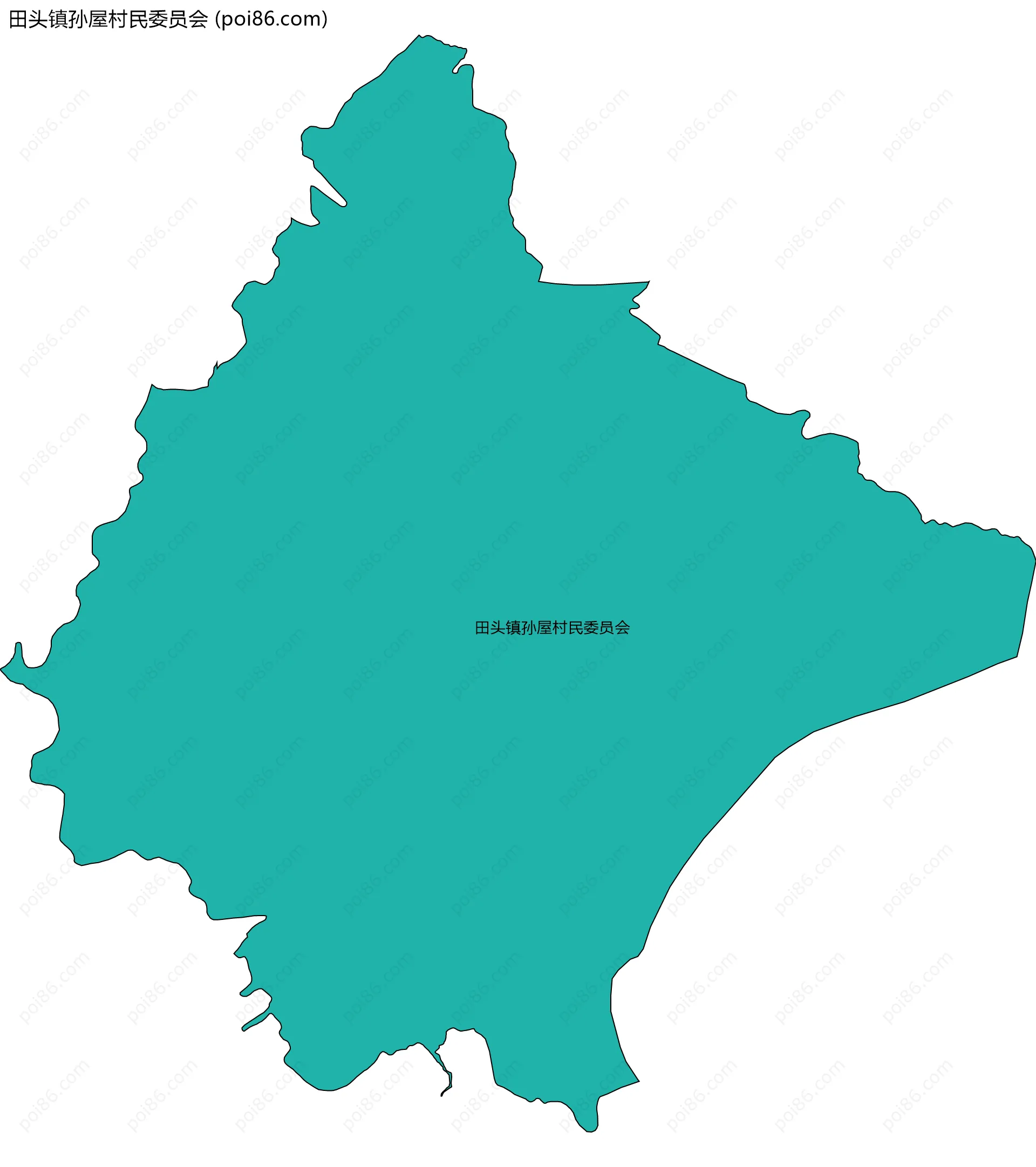 田头镇孙屋村民委员会边界地图