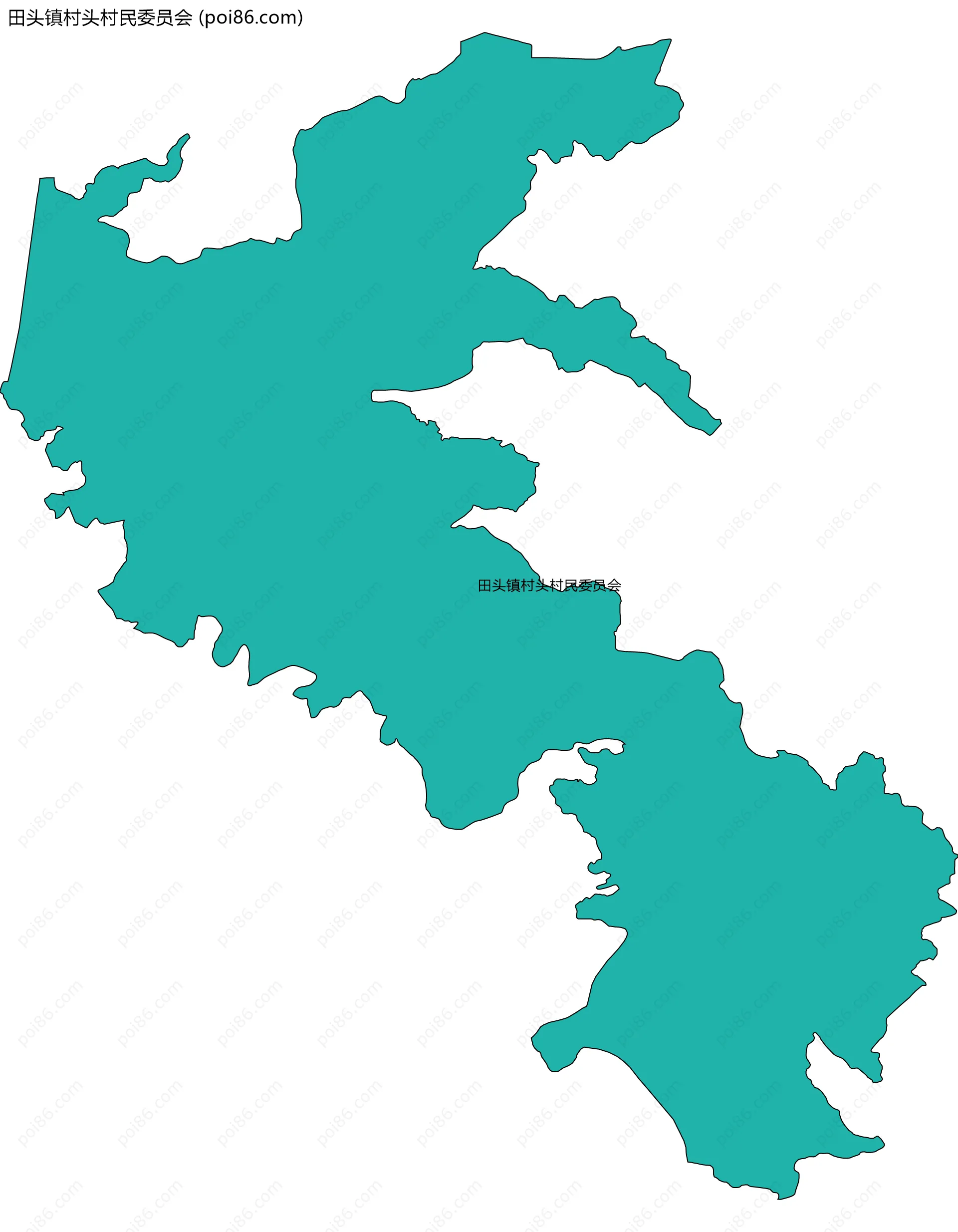 田头镇村头村民委员会边界地图