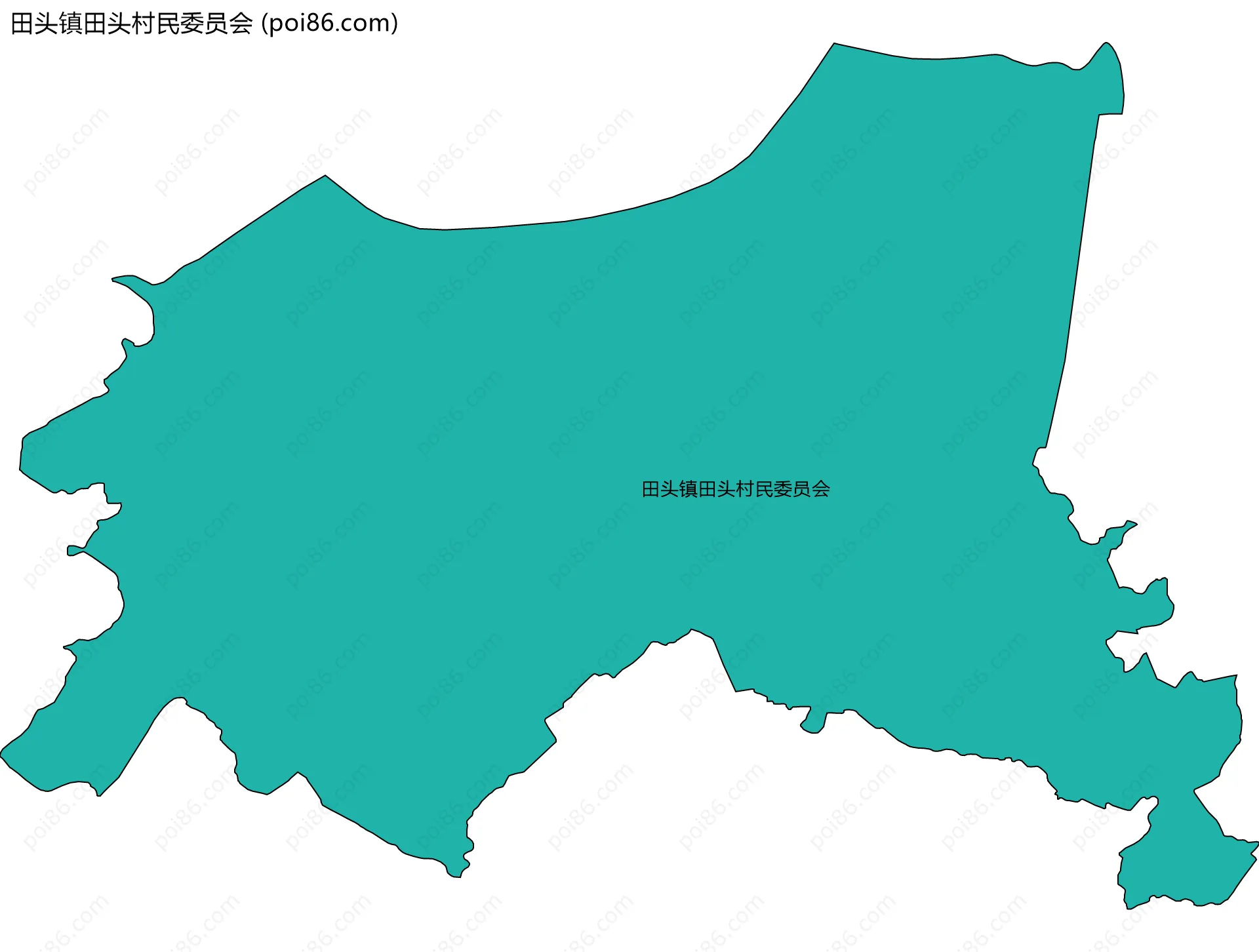 田头镇田头村民委员会边界地图