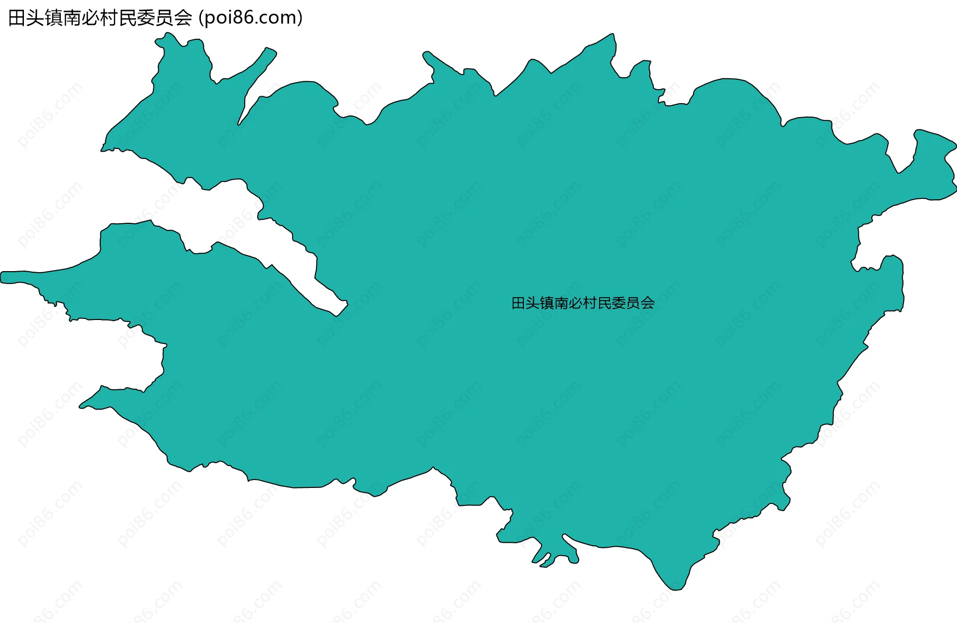 田头镇南必村民委员会边界地图