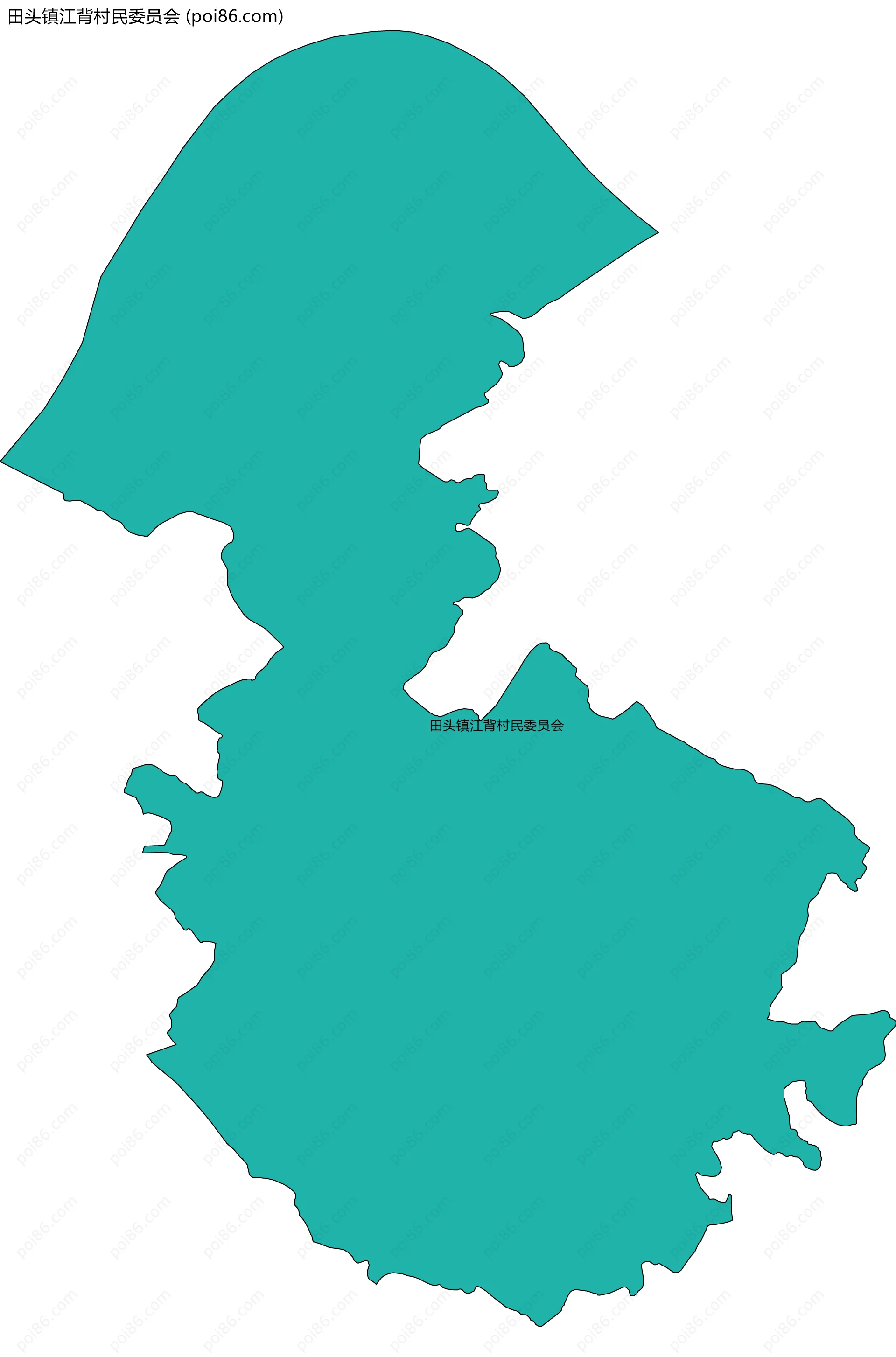 田头镇江背村民委员会边界地图