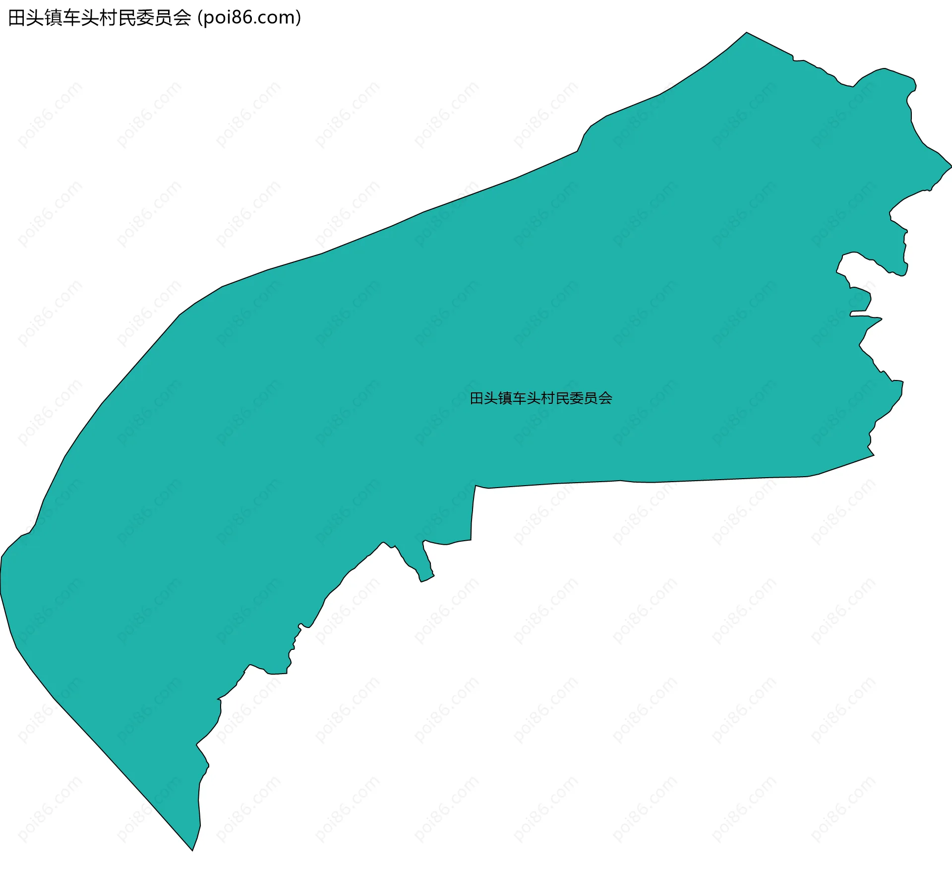 田头镇车头村民委员会边界地图