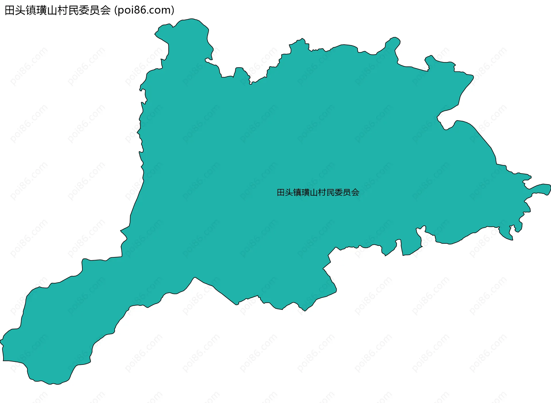 田头镇璜山村民委员会边界地图