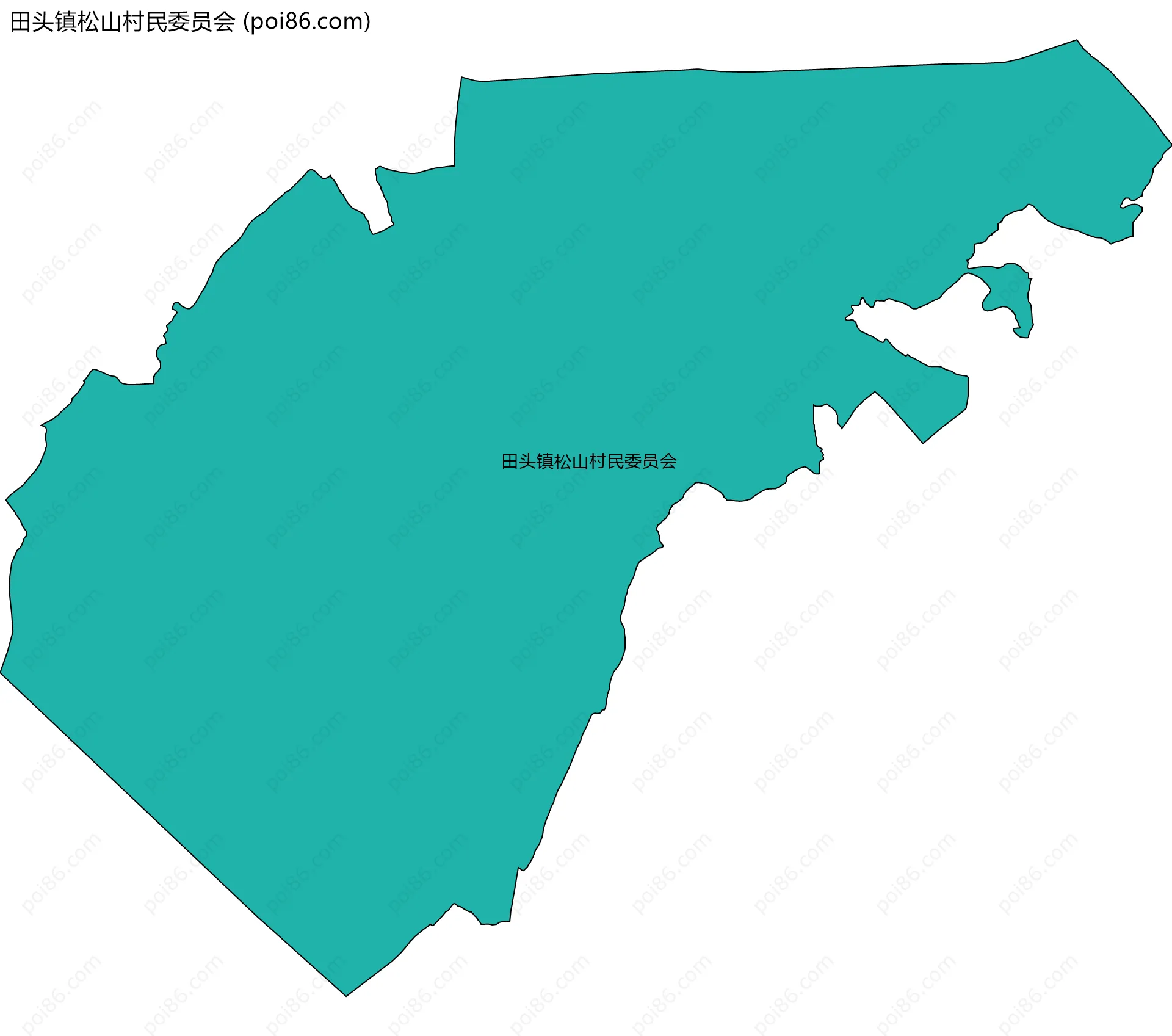 田头镇松山村民委员会边界地图