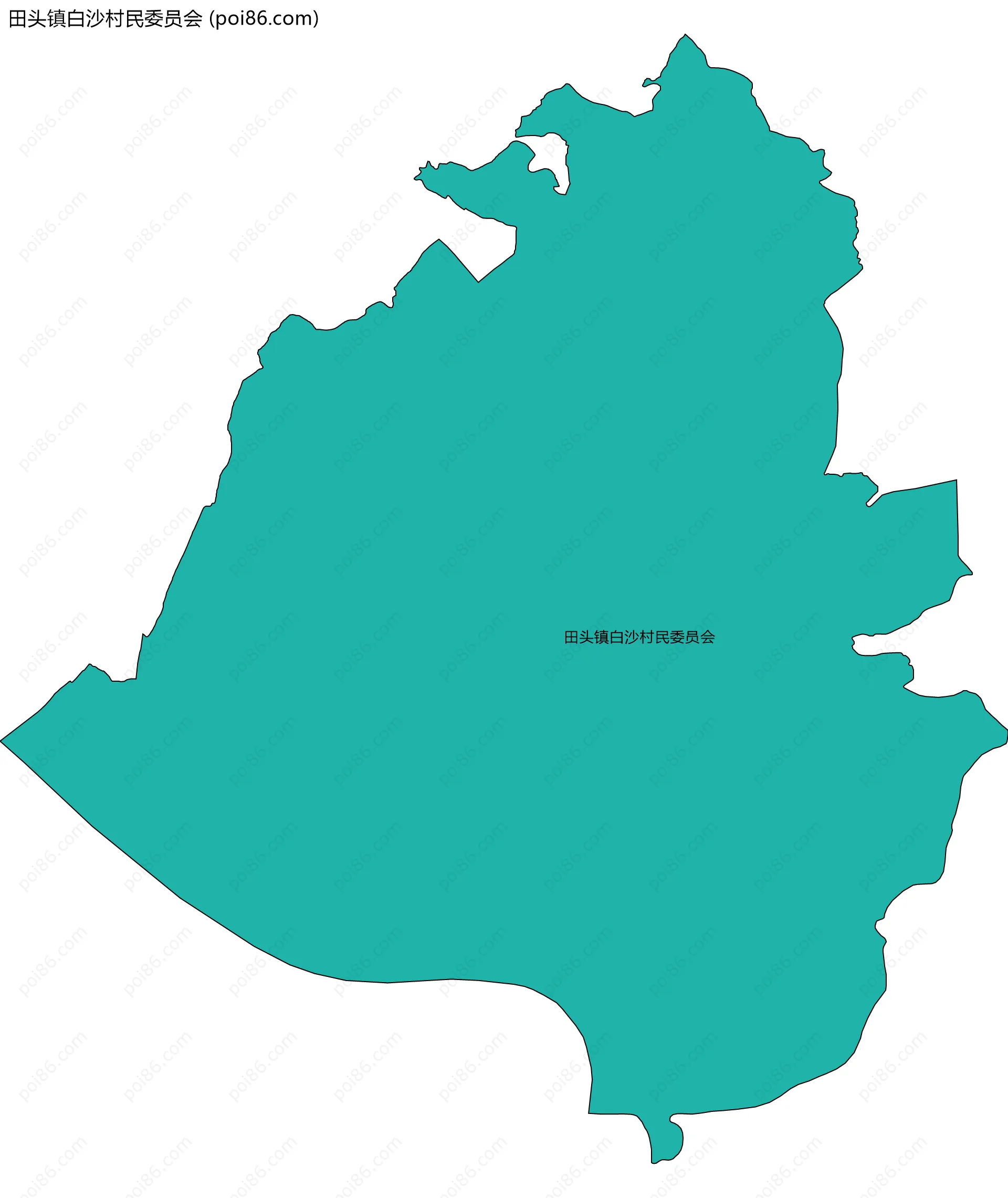 田头镇白沙村民委员会边界地图