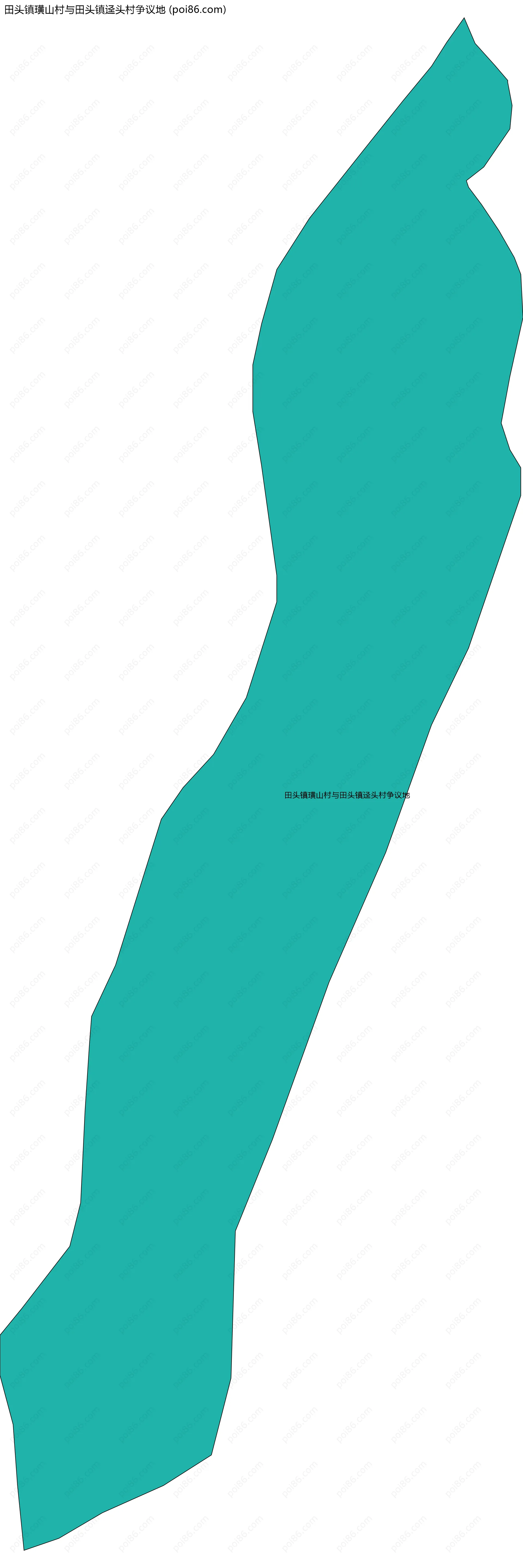 田头镇璜山村与田头镇迳头村争议地边界地图