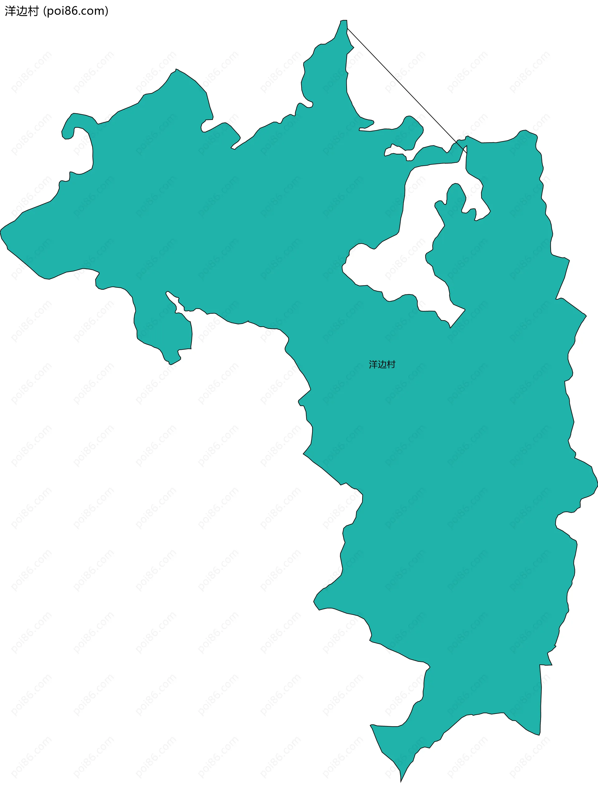 洋边村边界地图