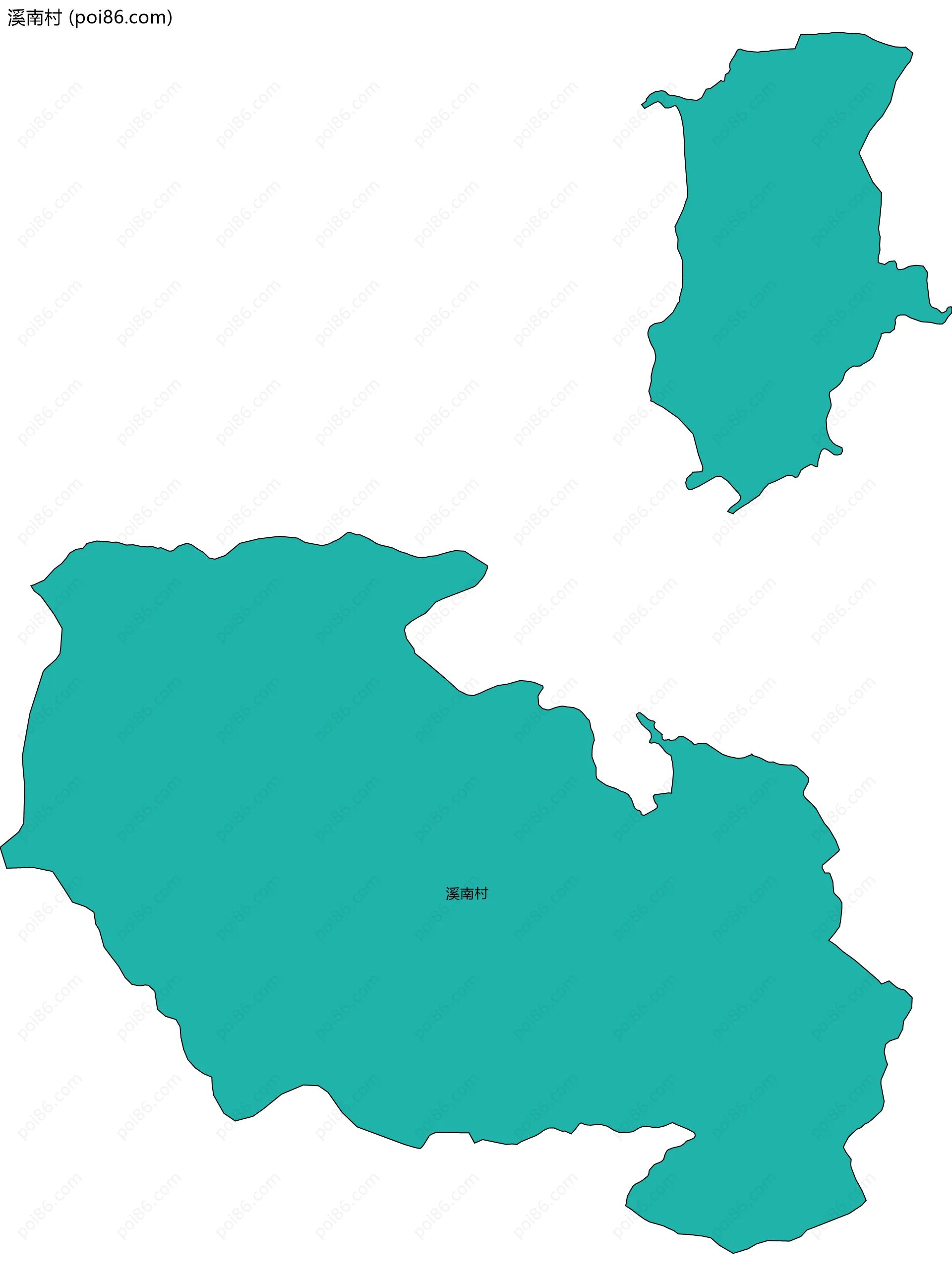 溪南村边界地图