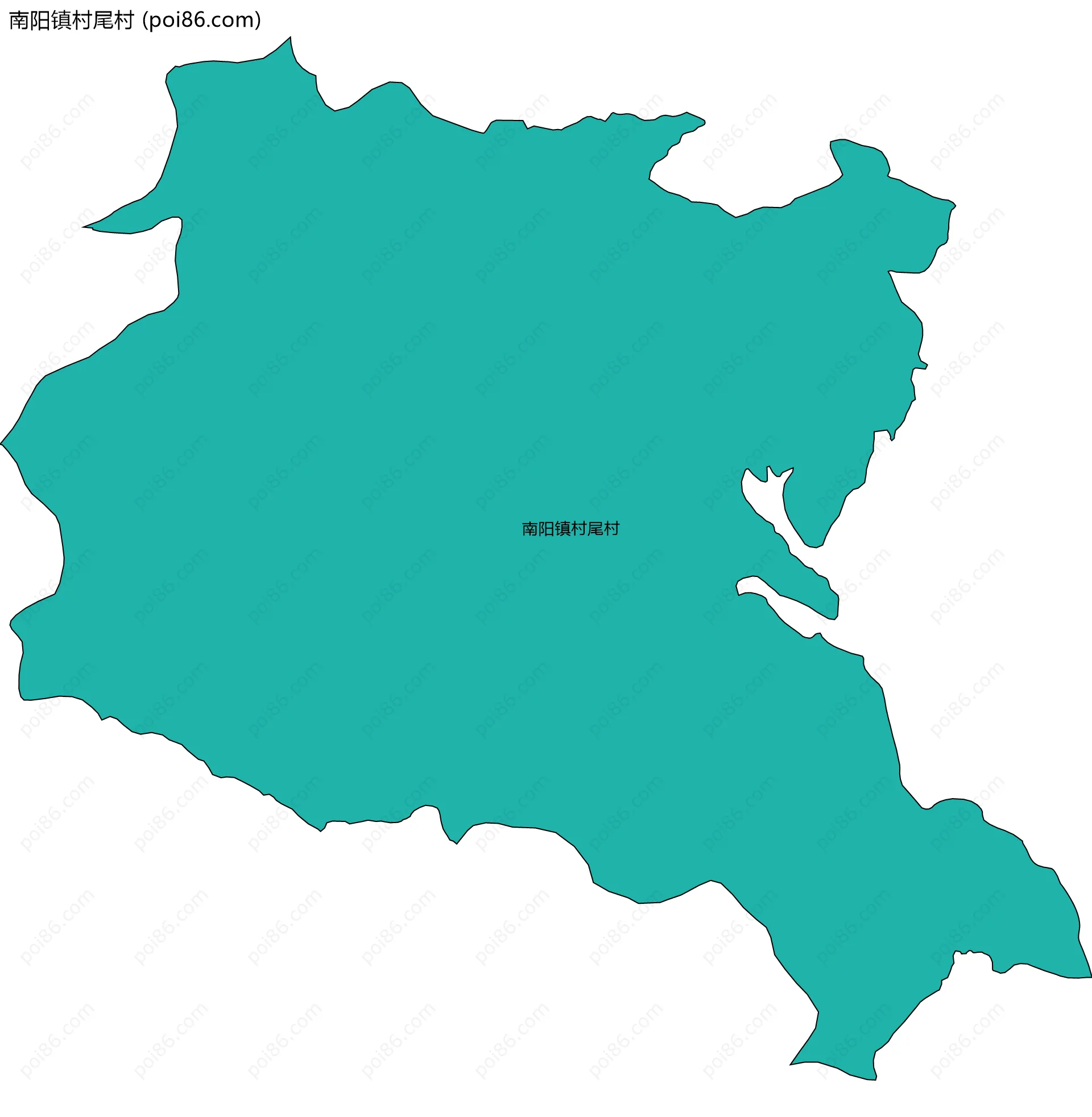 南阳镇村尾村边界地图