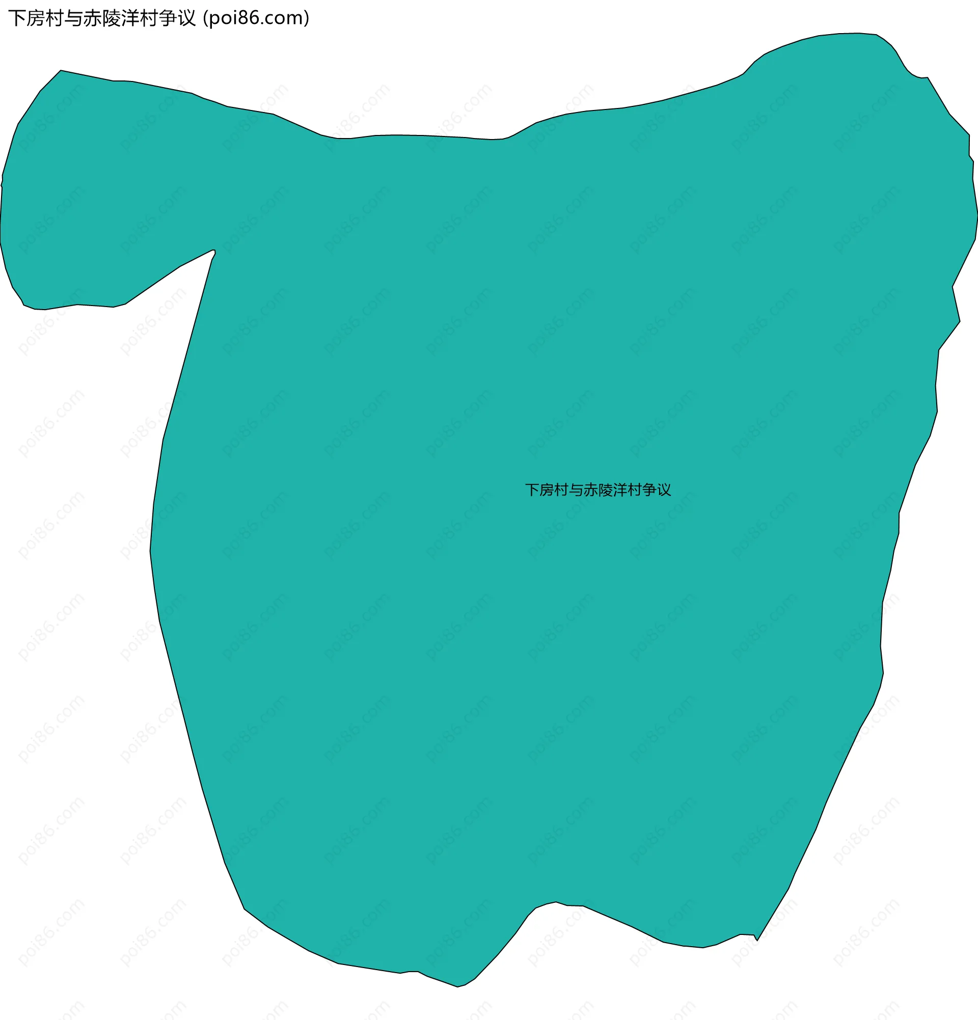 下房村与赤陵洋村争议边界地图