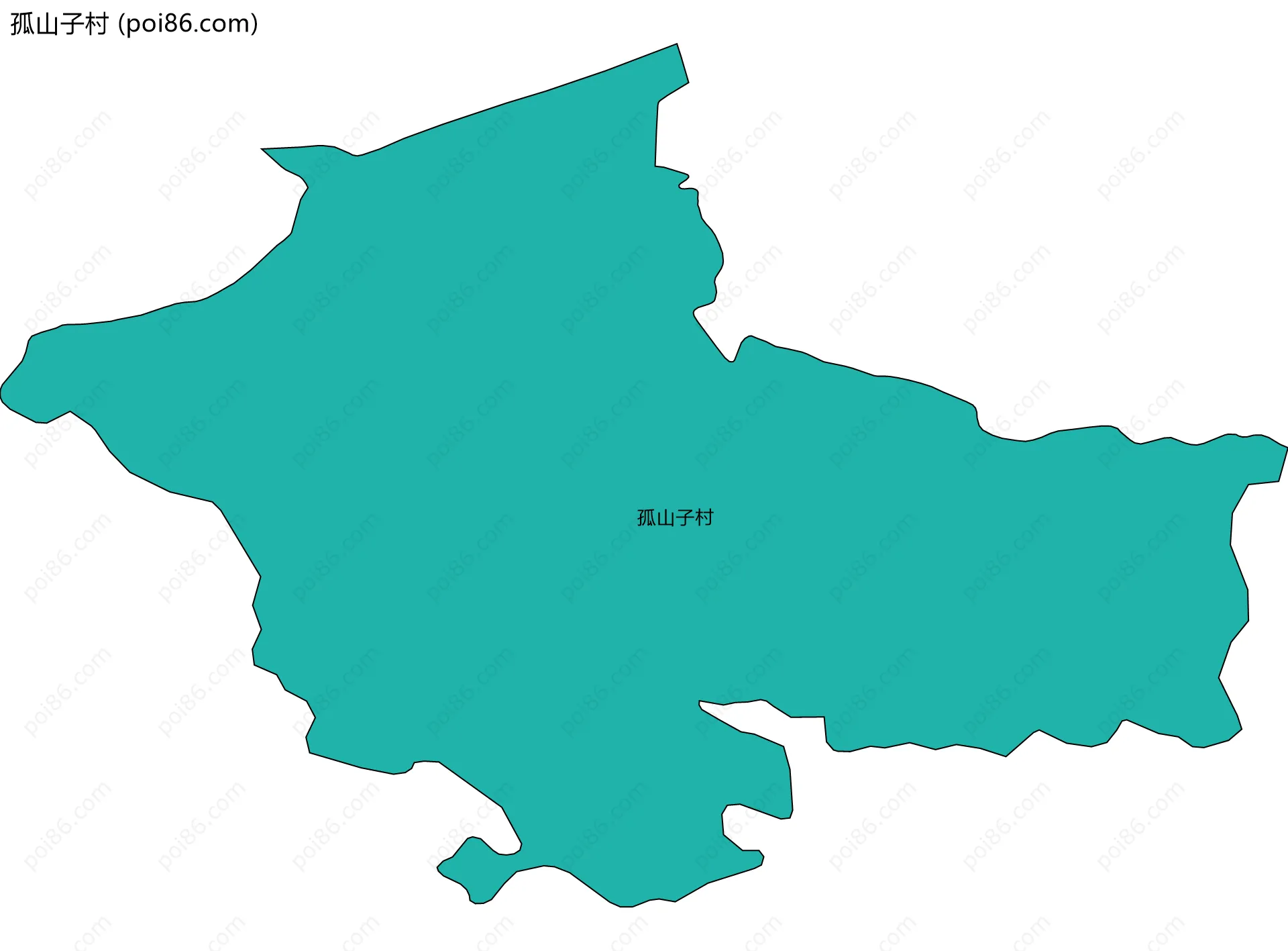 孤山子村边界地图