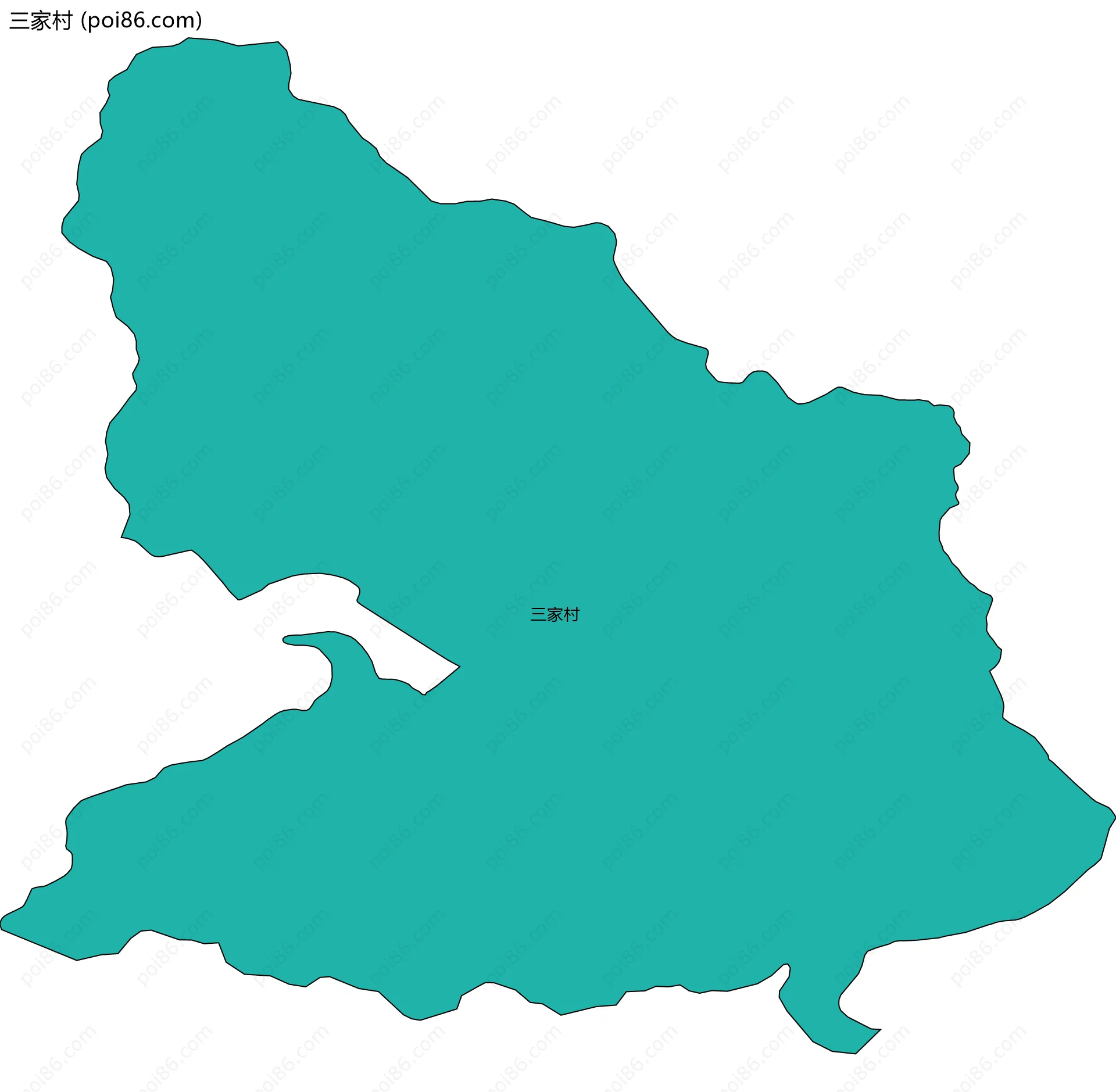三家村边界地图
