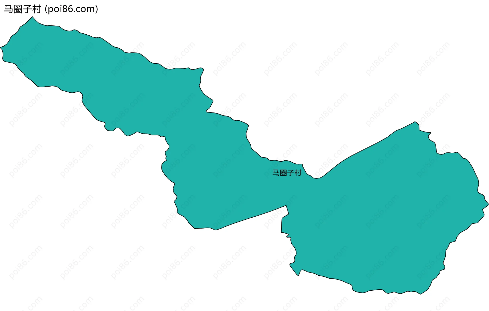马圈子村边界地图