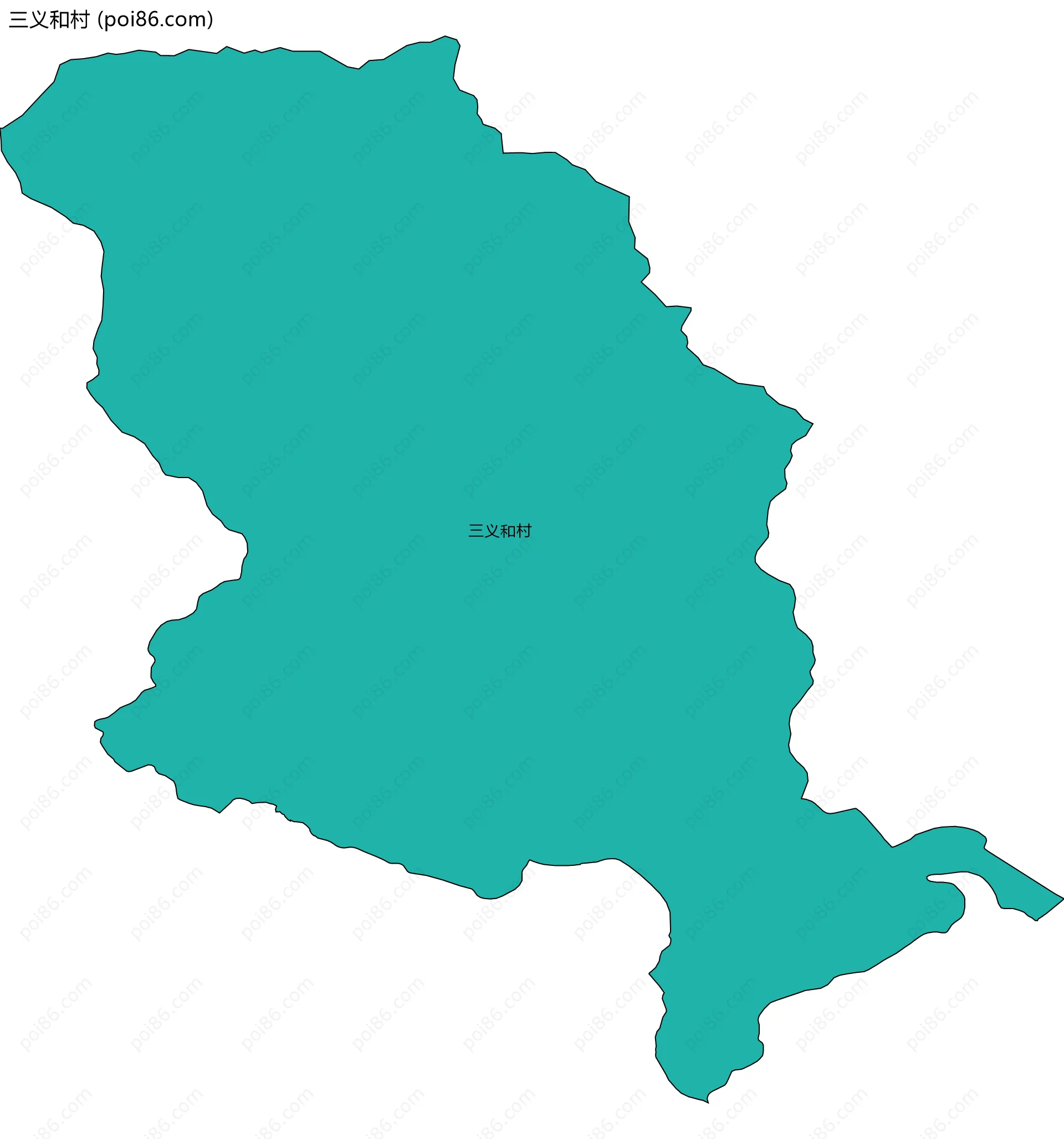 三义和村边界地图